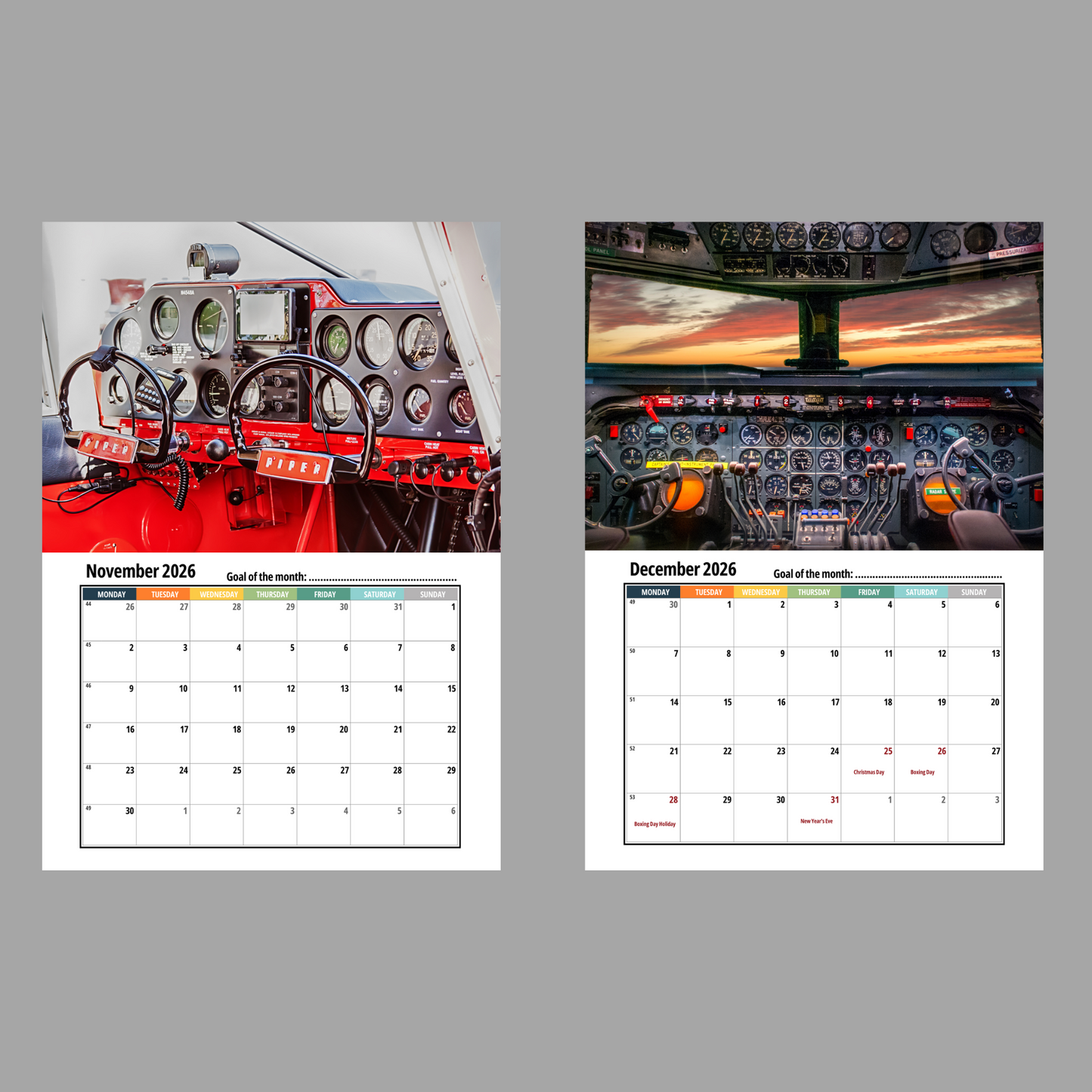 2026 Cockpits Calendar