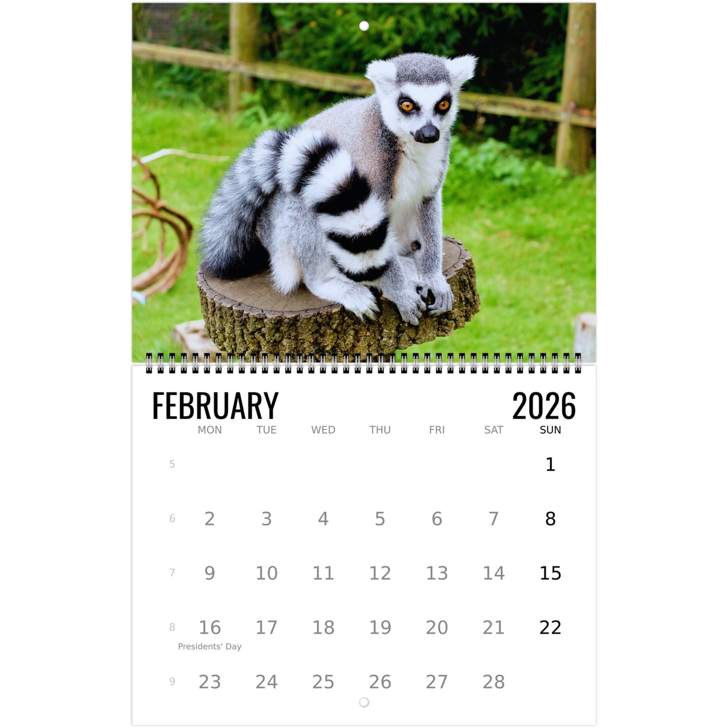 2026 Lemur Calendar
