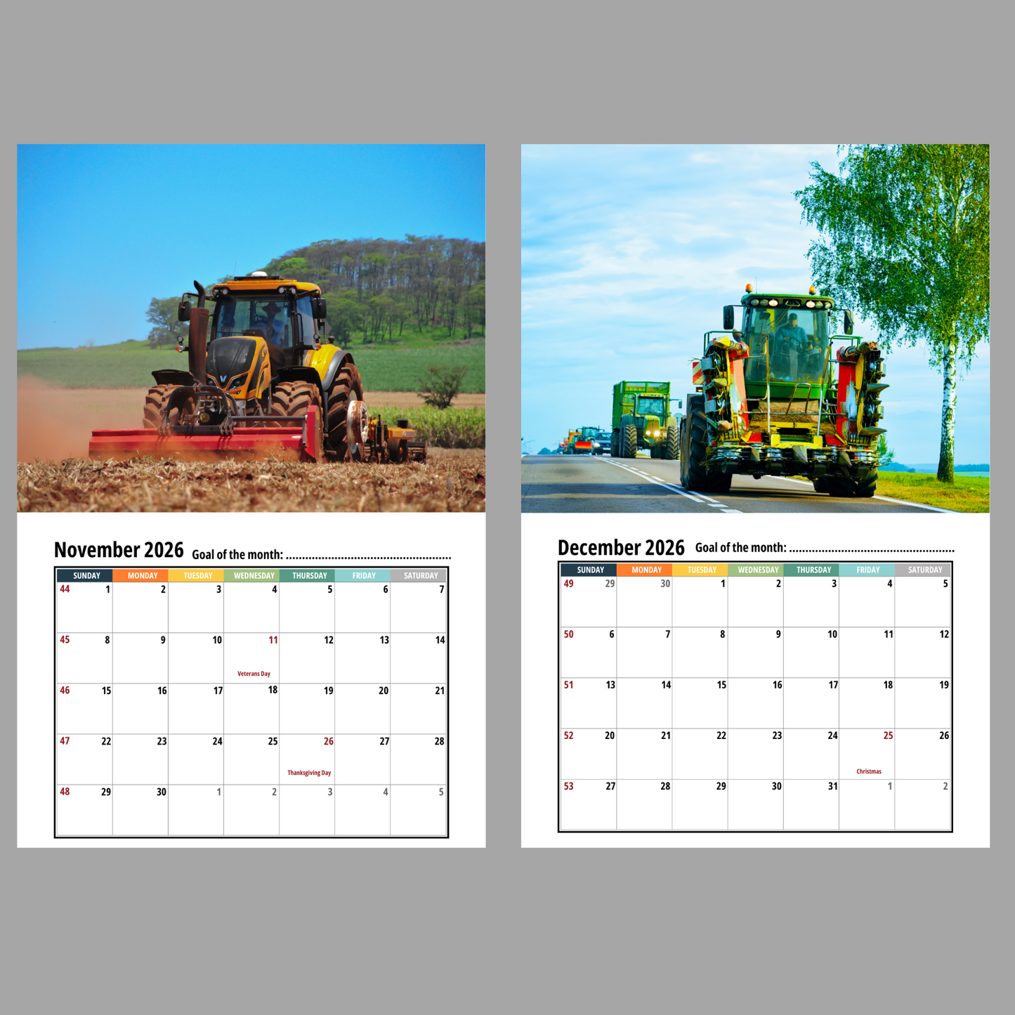 2026 tractor calendar