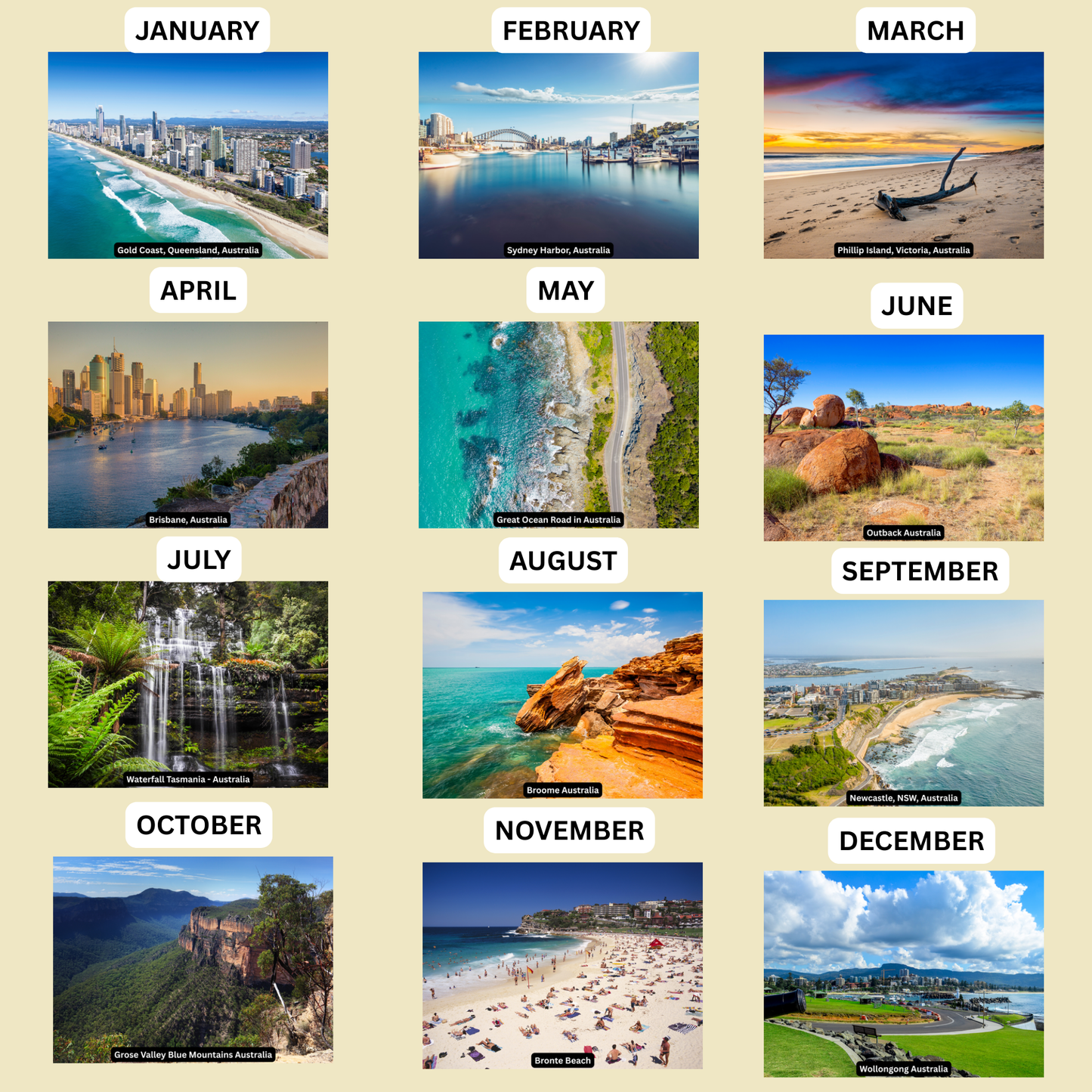Australia Calendar 2026