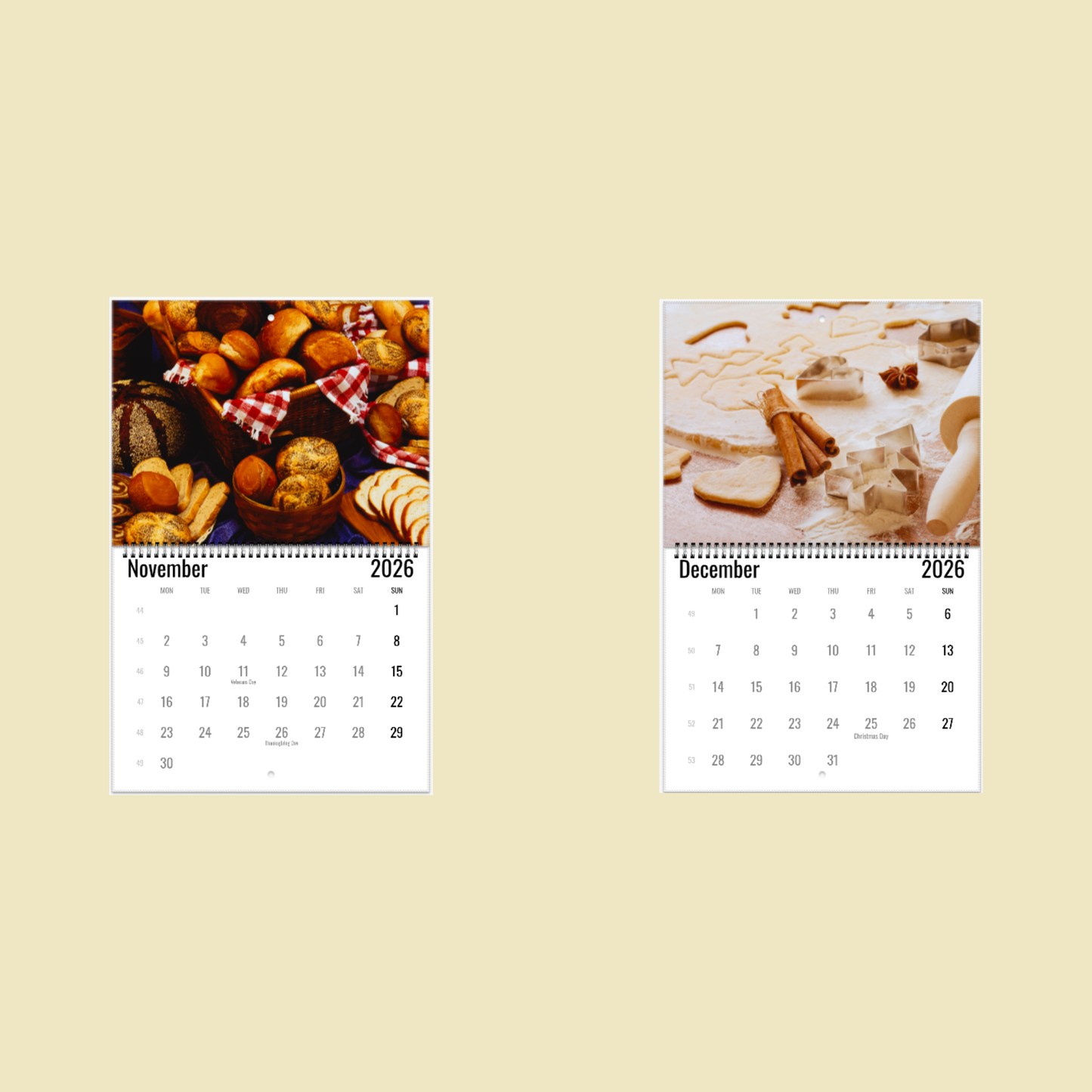 Baking Wall Calendar 2026