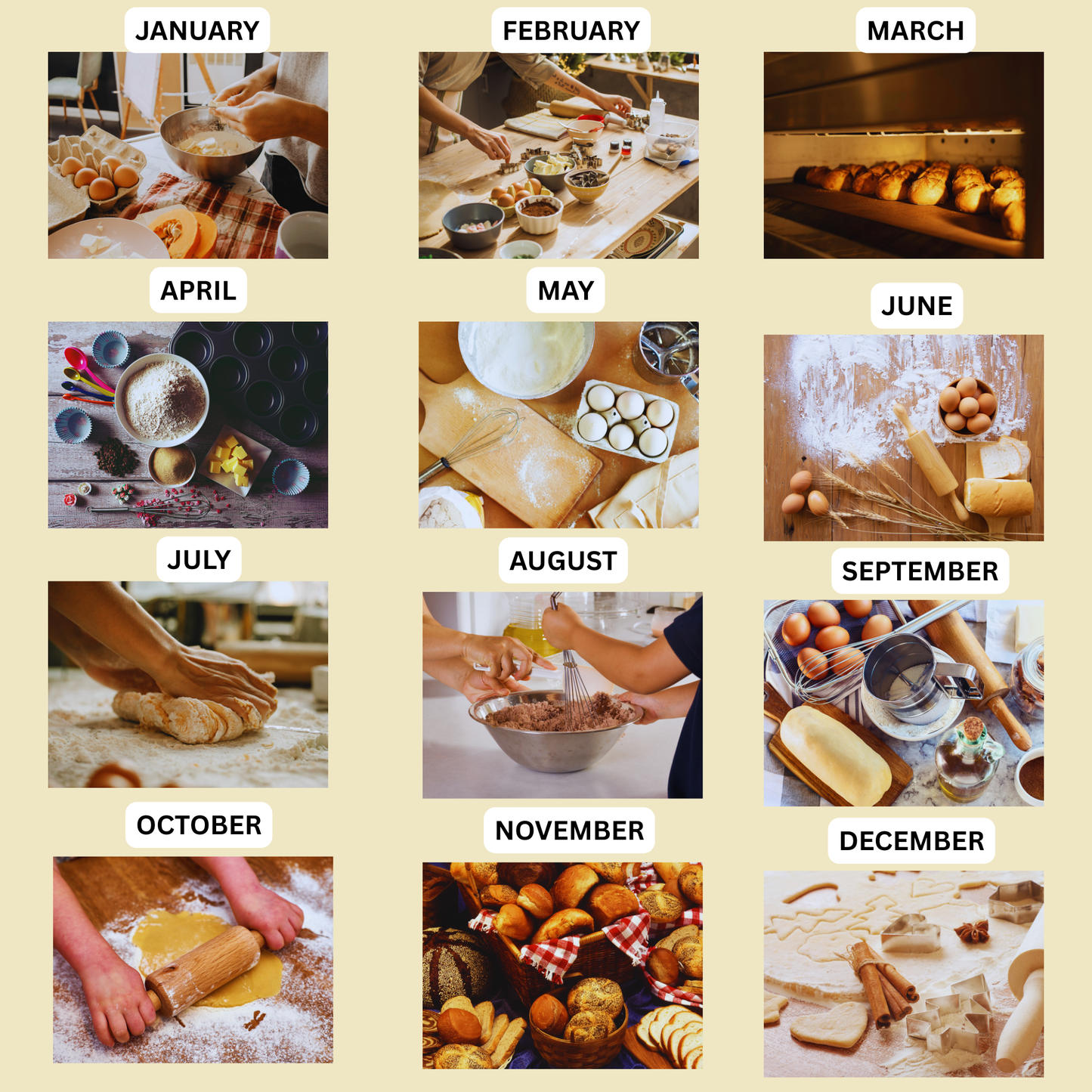 Baking Wall Calendar 2026
