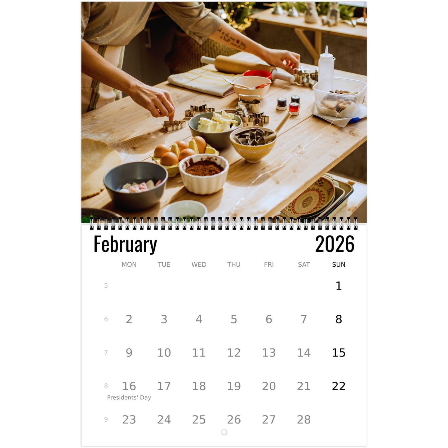 Baking Wall Calendar 2026