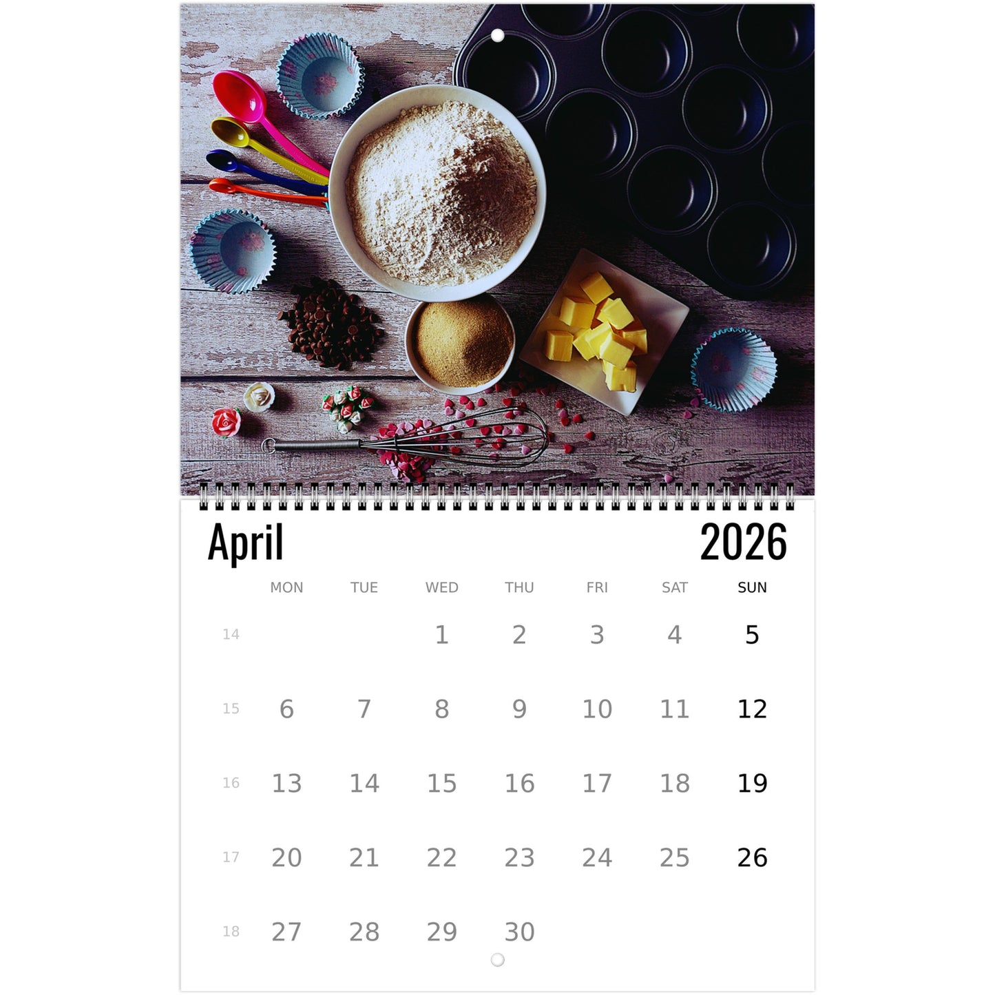 Baking Wall Calendar 2026