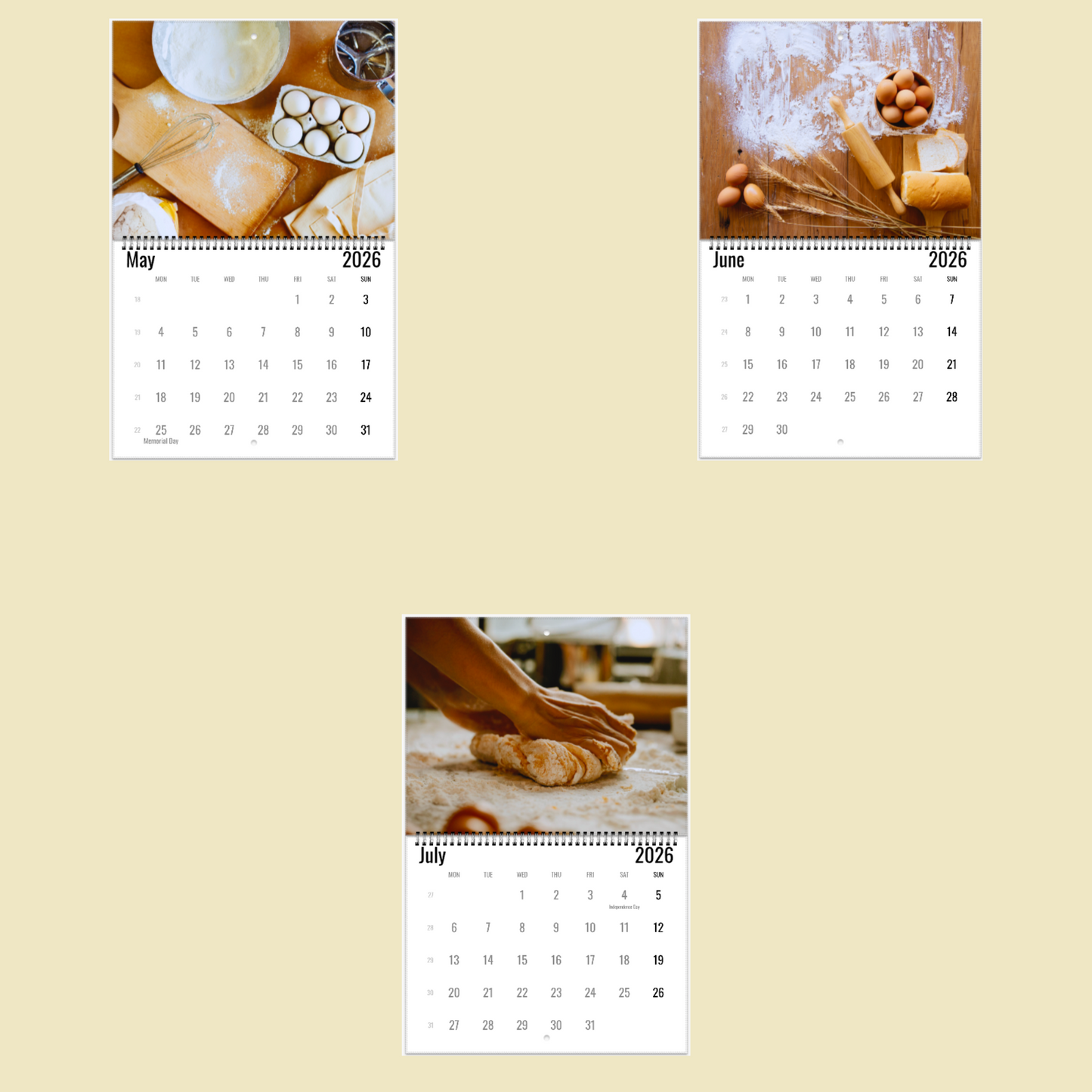 Baking Wall Calendar 2026