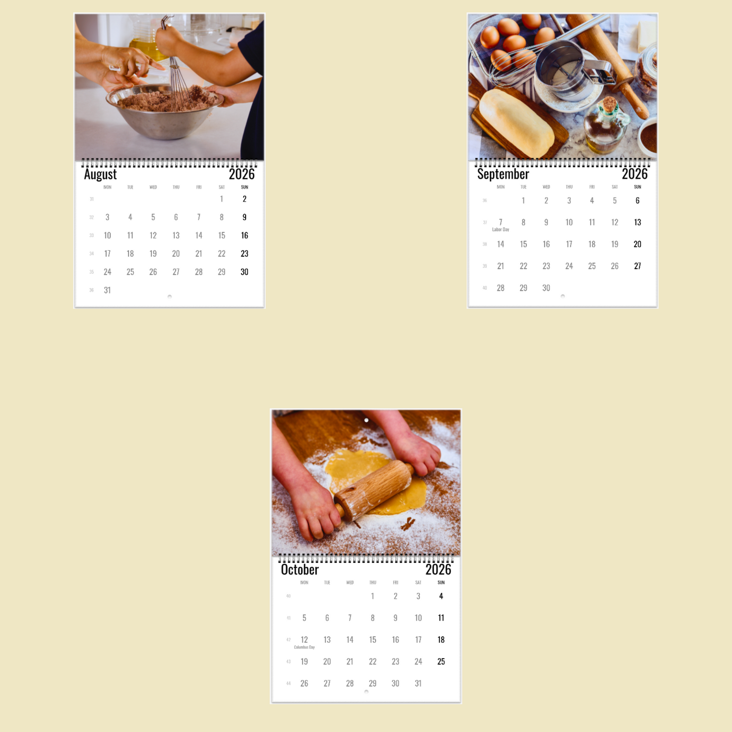 Baking Wall Calendar 2026