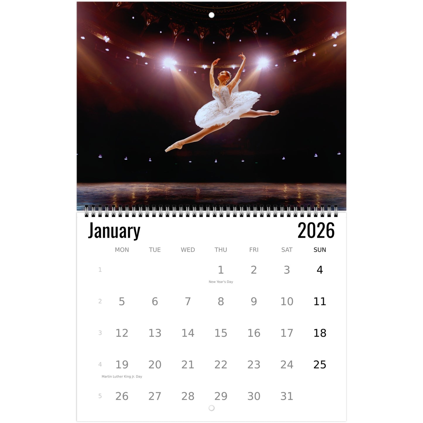 Ballet Wall Calendar 2026