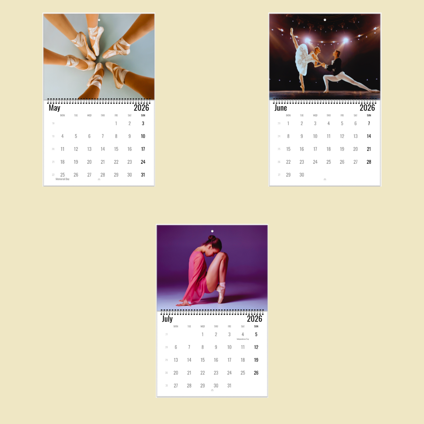 Ballet Wall Calendar 2026