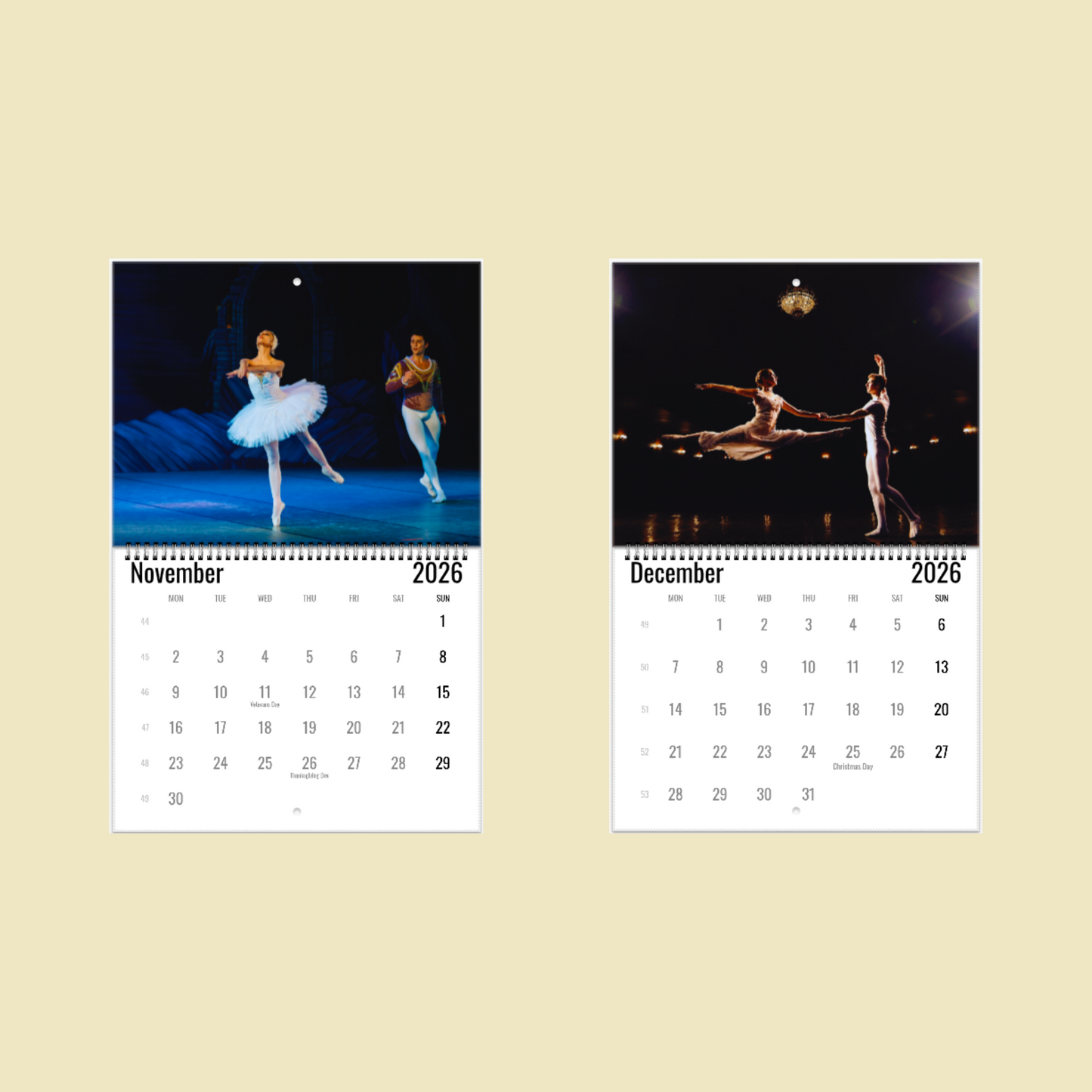 Ballet Wall Calendar 2026