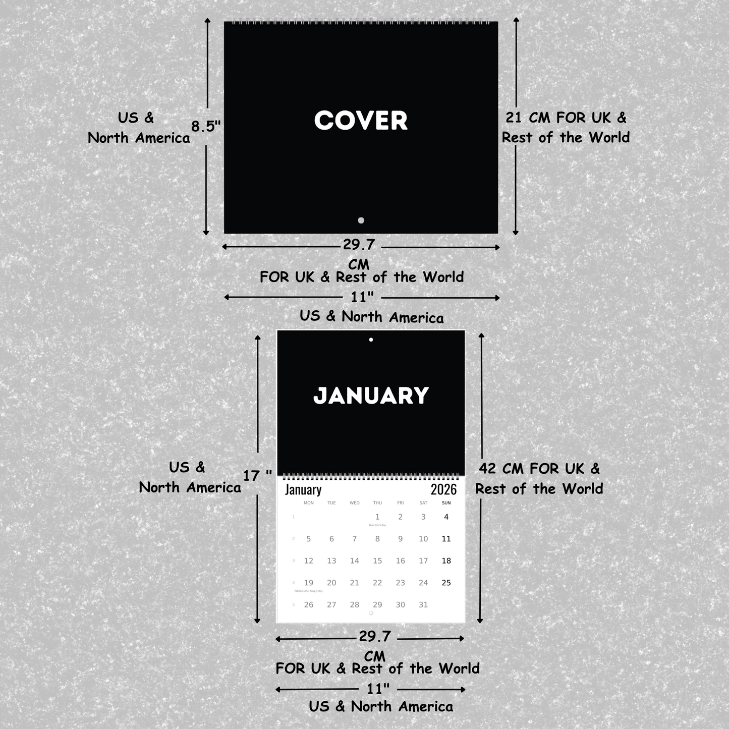 Rock Climbing Wall Calendar 2026