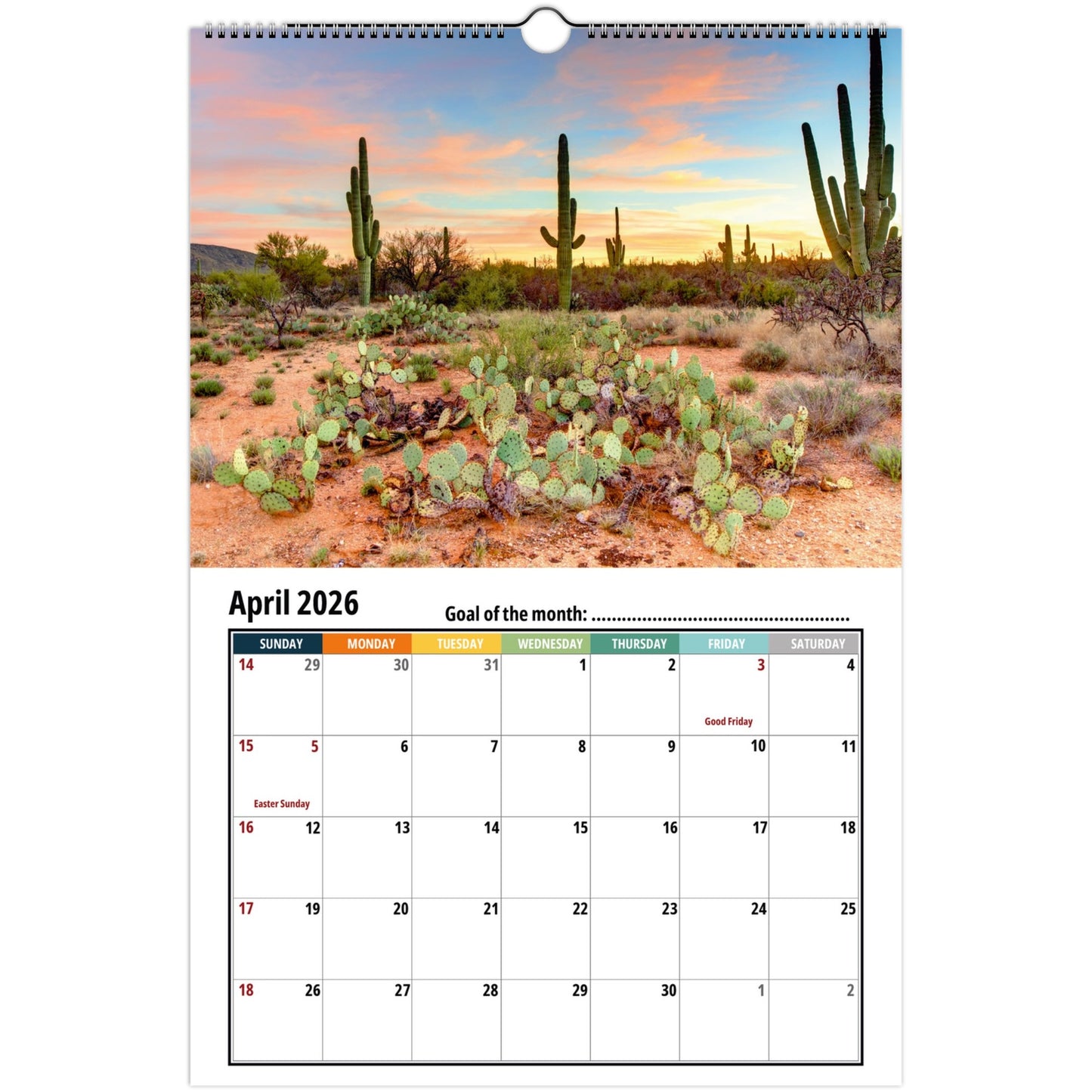 Cactus Calendar 2026
