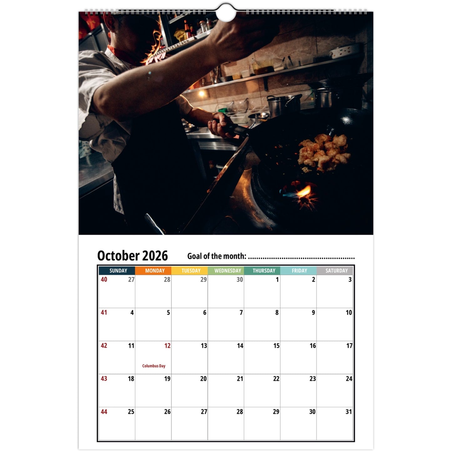 Chef Wall Calendar 2026
