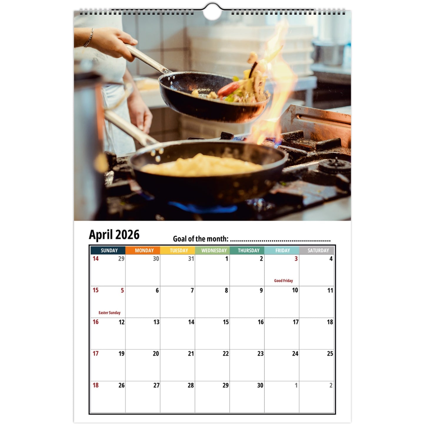 Chef Wall Calendar 2026