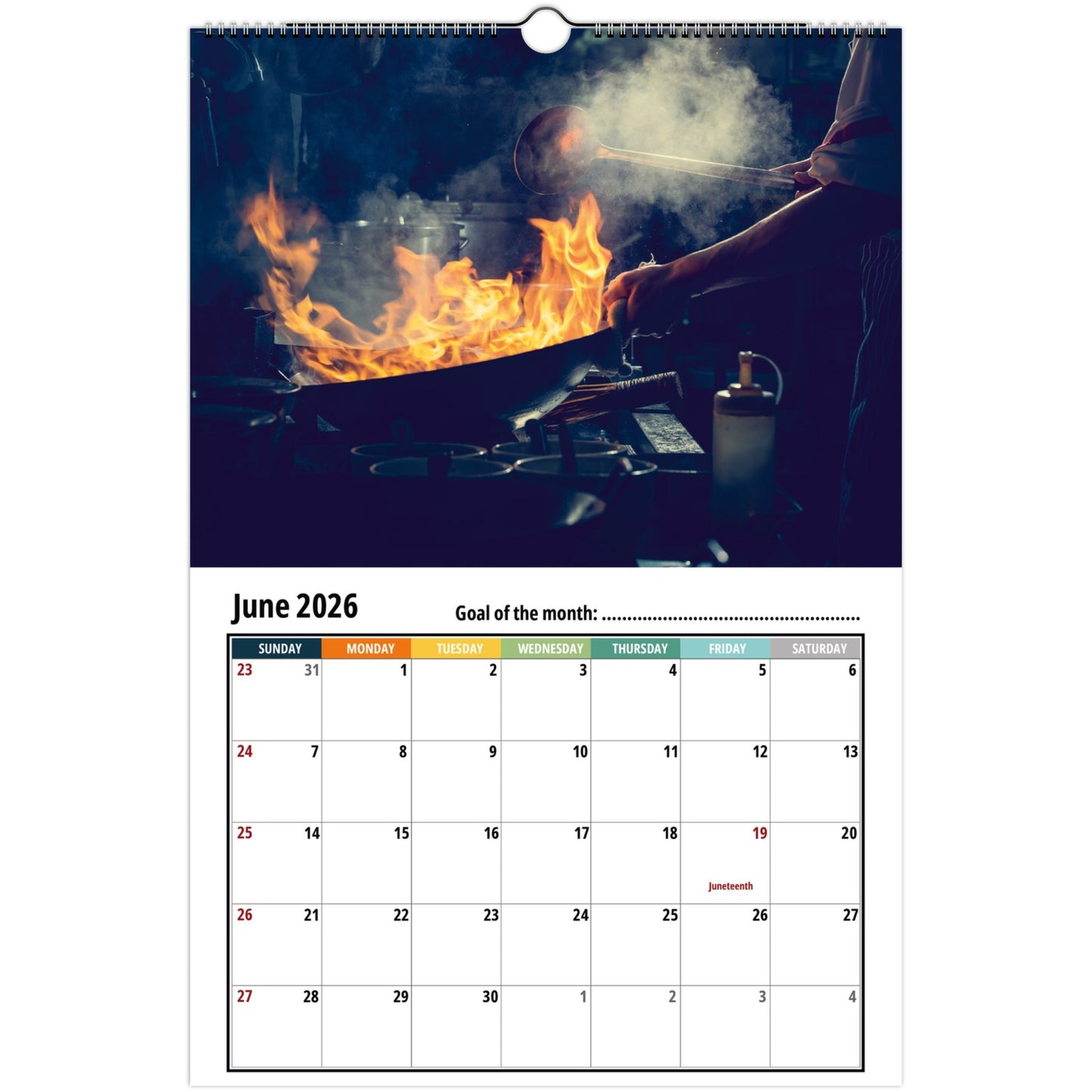 Chef Wall Calendar 2026