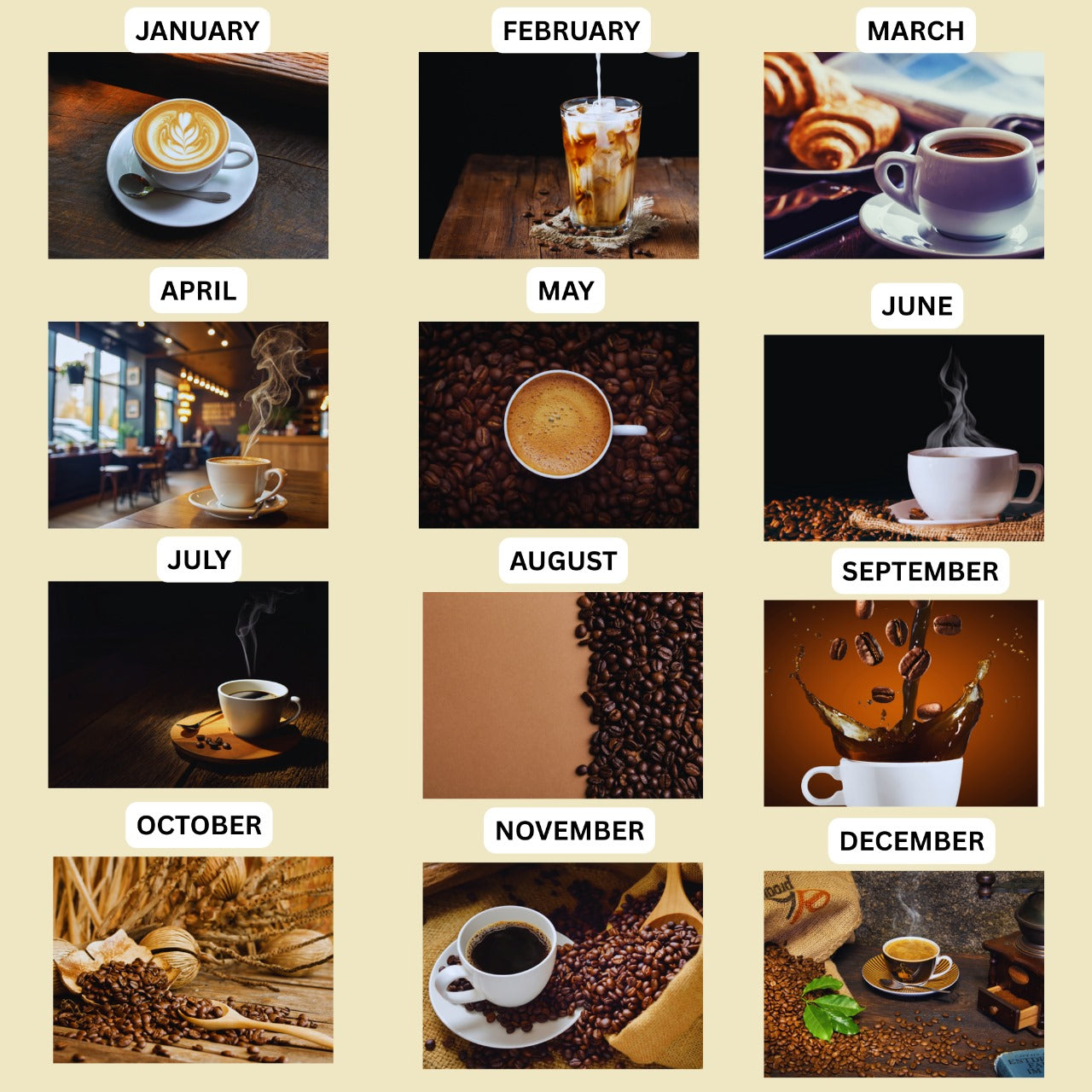 Coffee Wall Calendar 2026