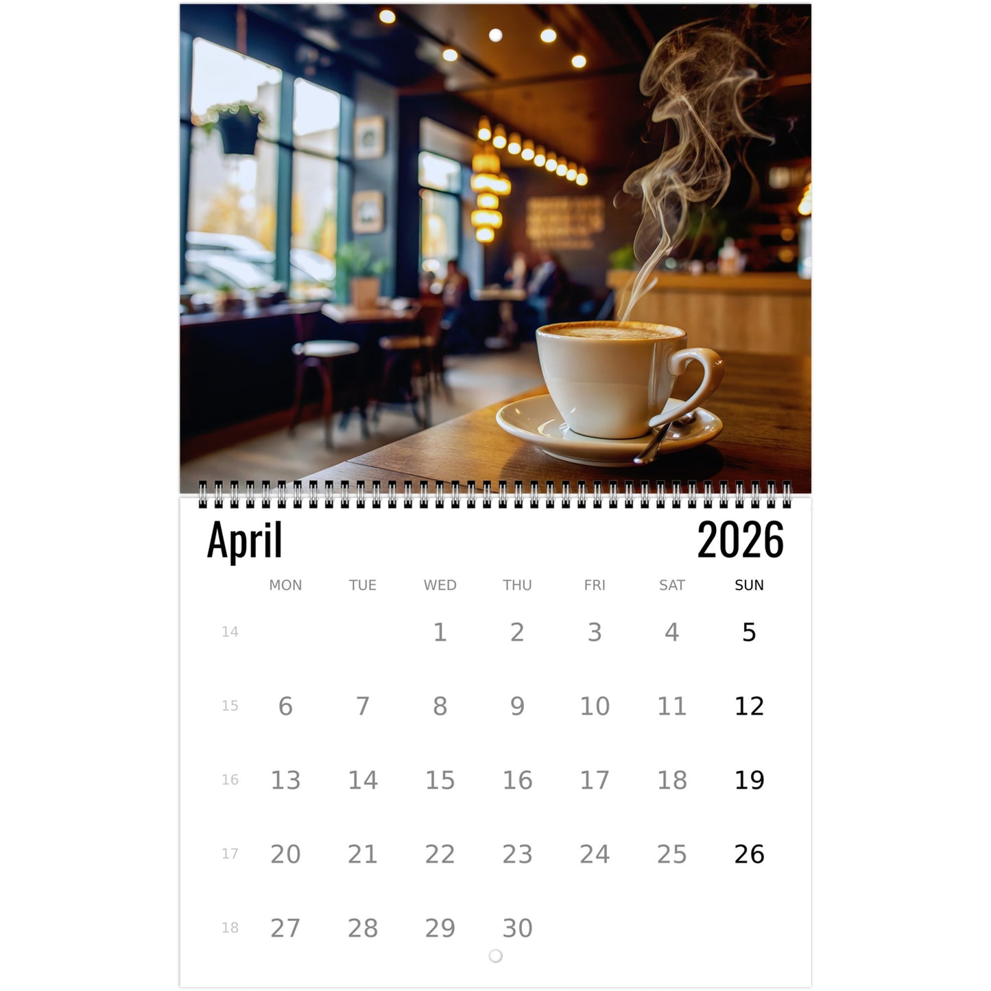 Coffee Wall Calendar 2026