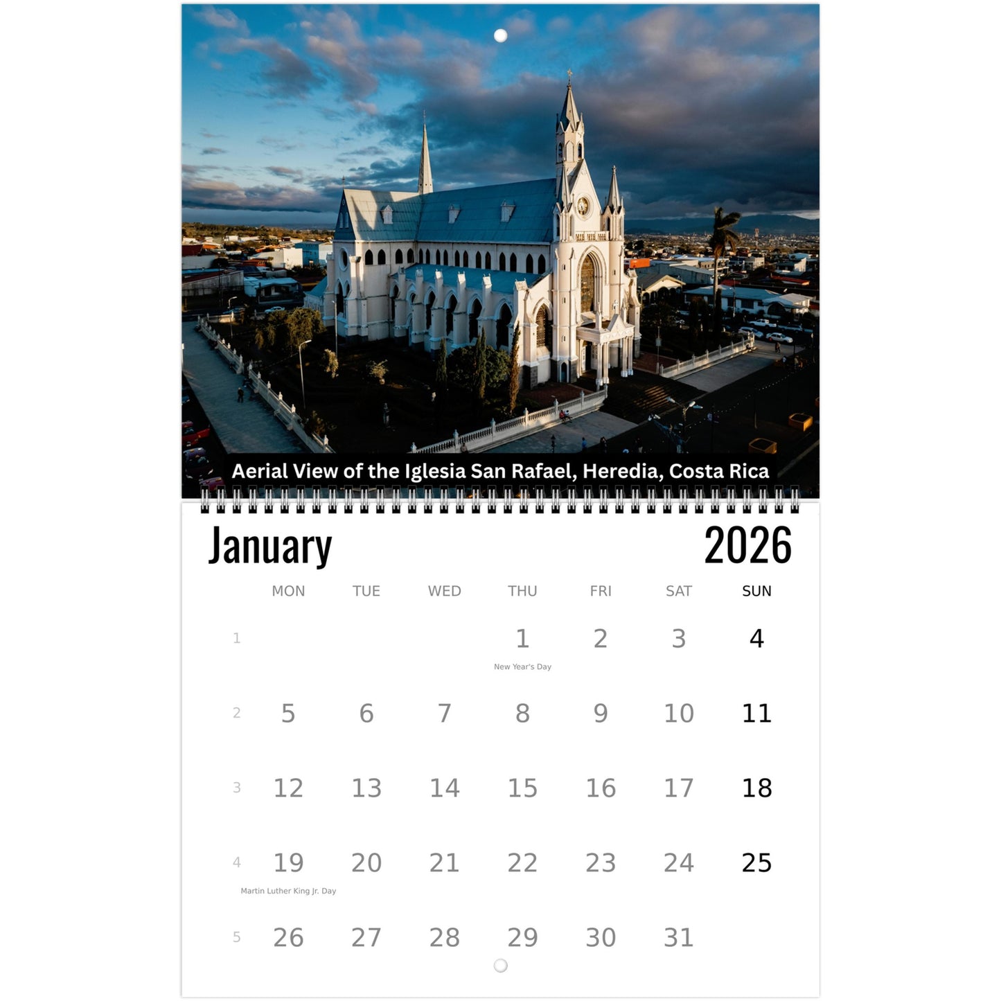 Costa Rica Wall Calendar 2026
