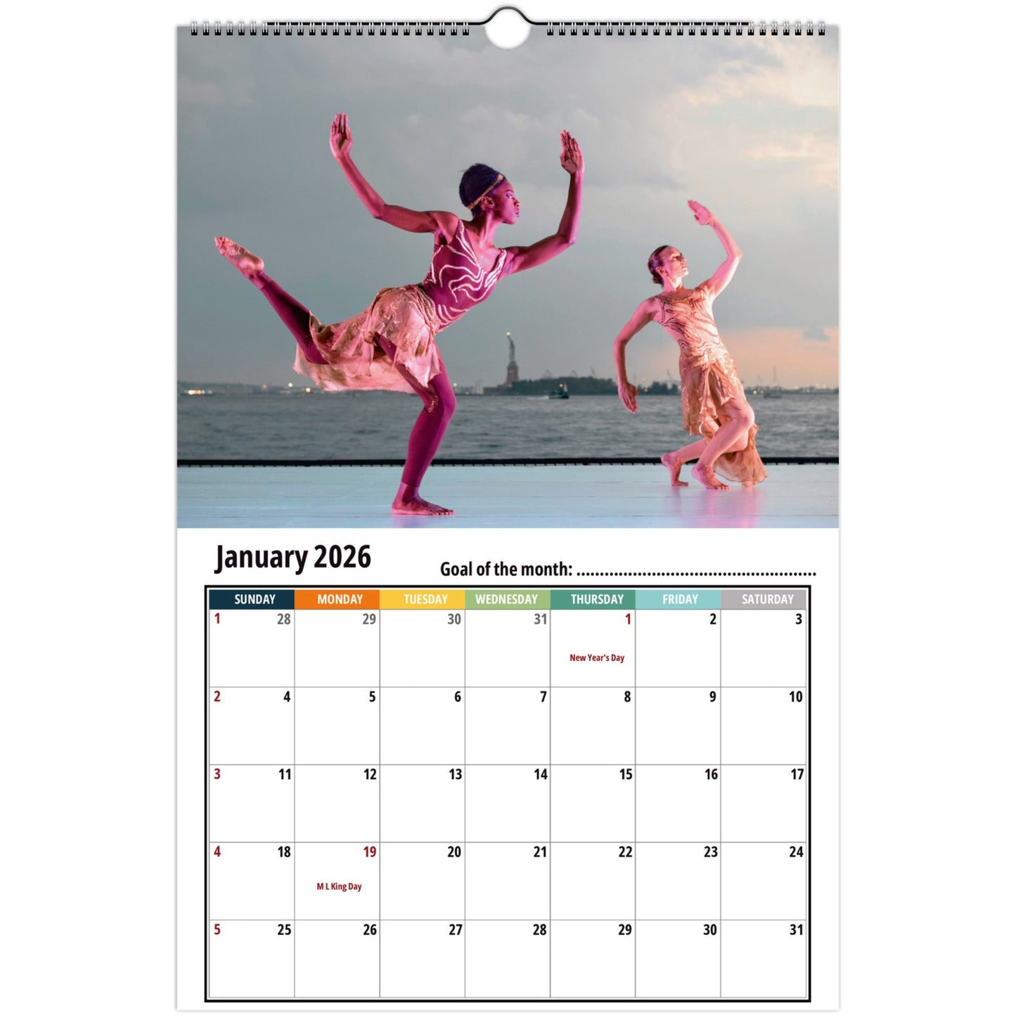 Dance Wall Calendar 2026