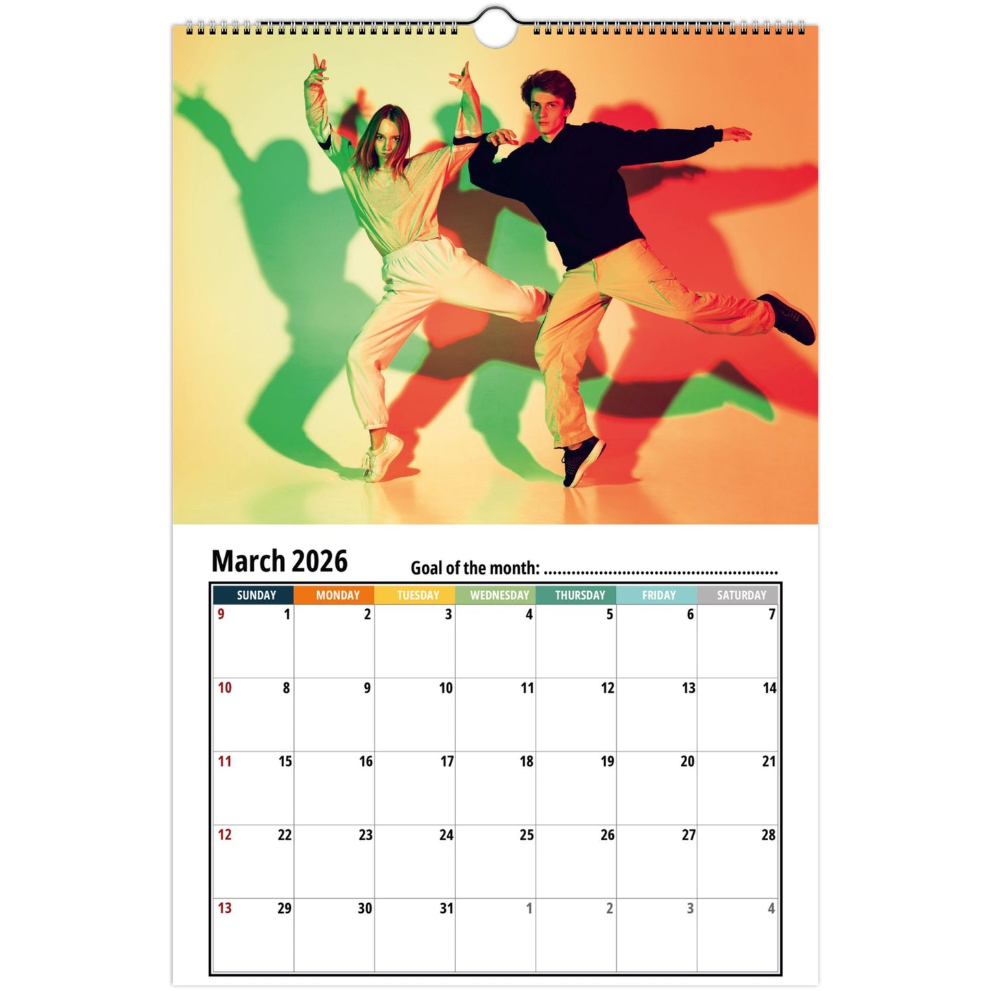 Dance Wall Calendar 2026