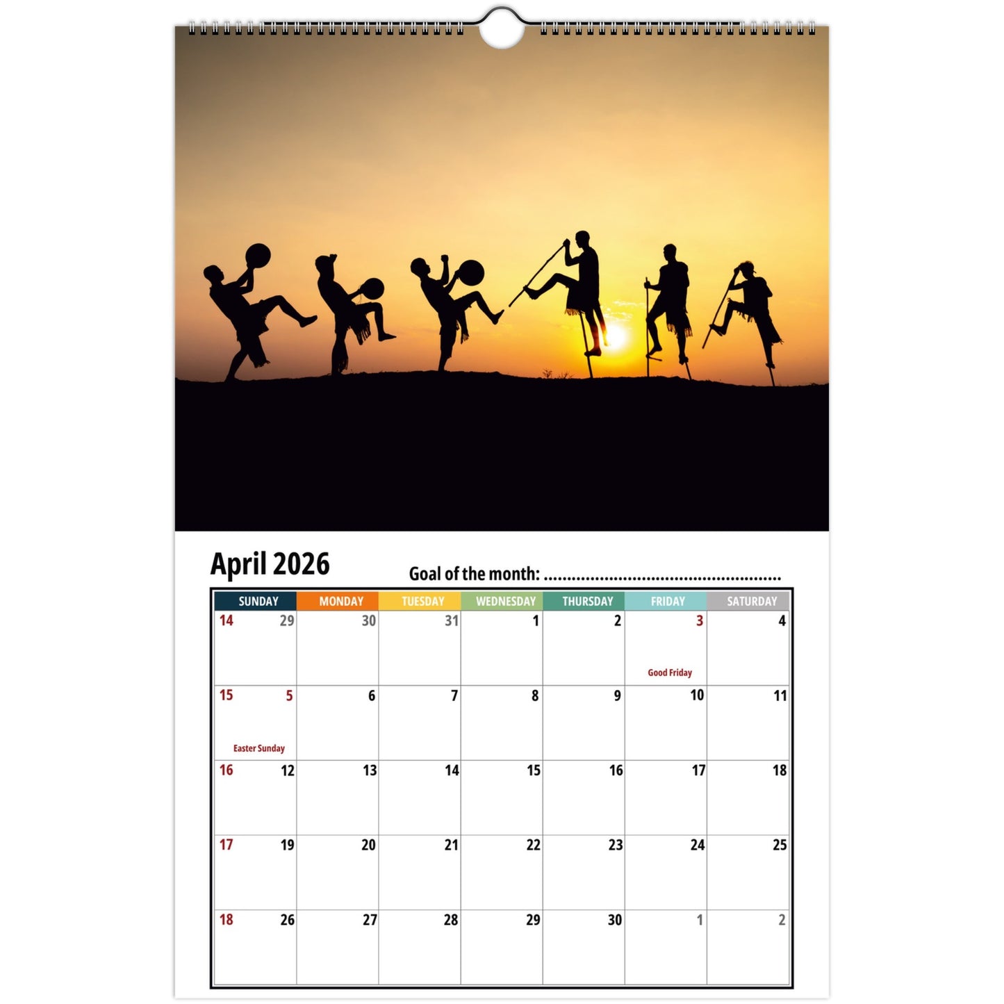 Dance Wall Calendar 2026