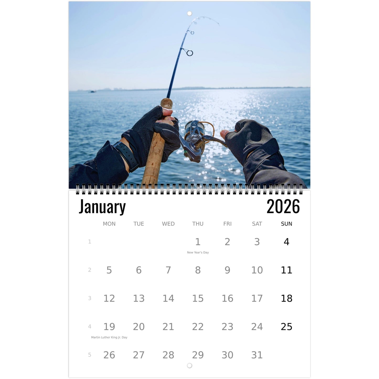 Fishing Wall Calendar 2026
