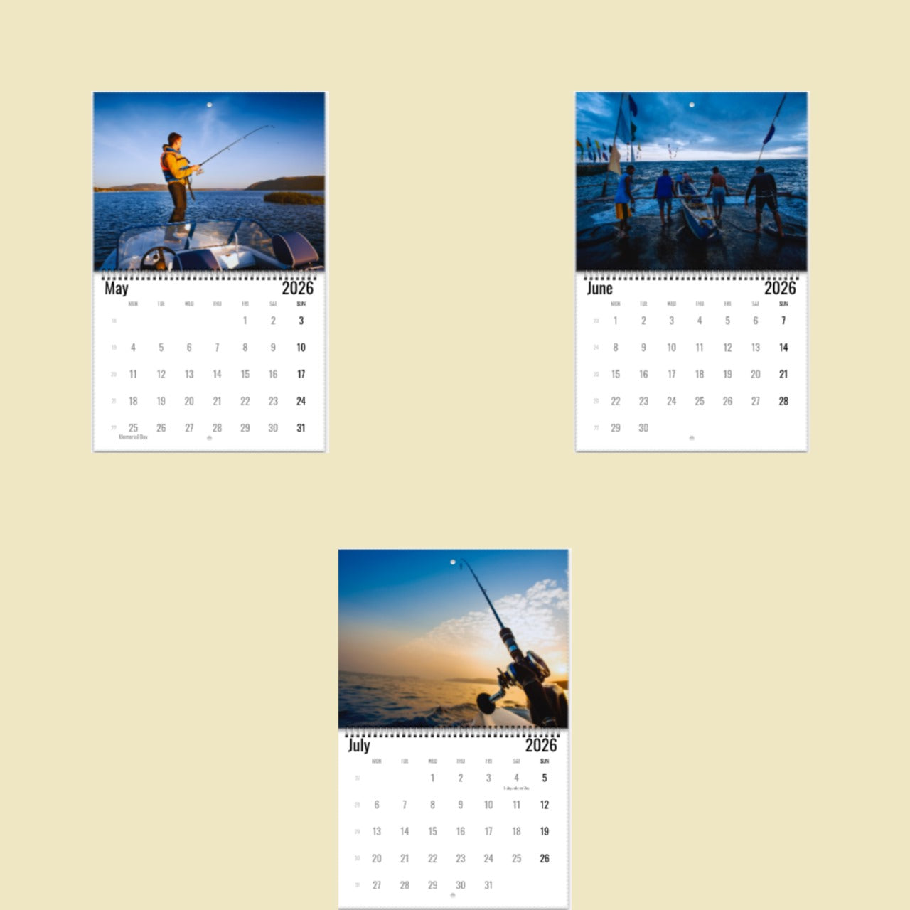 Fishing Wall Calendar 2026