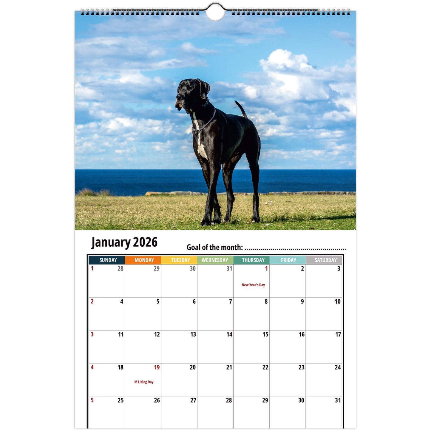 Great Dane Calendar 2026