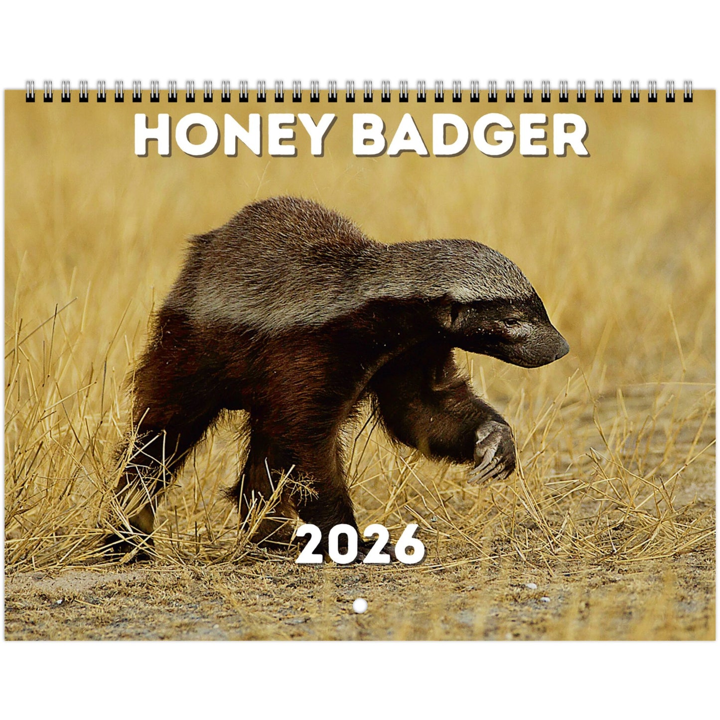 Honey Badger Wall Calendar 2026