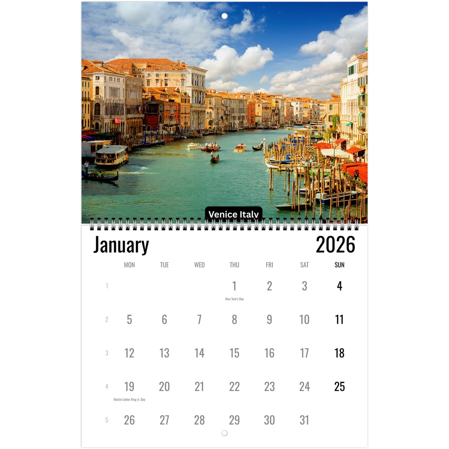 Italy Wall Calendar 2026