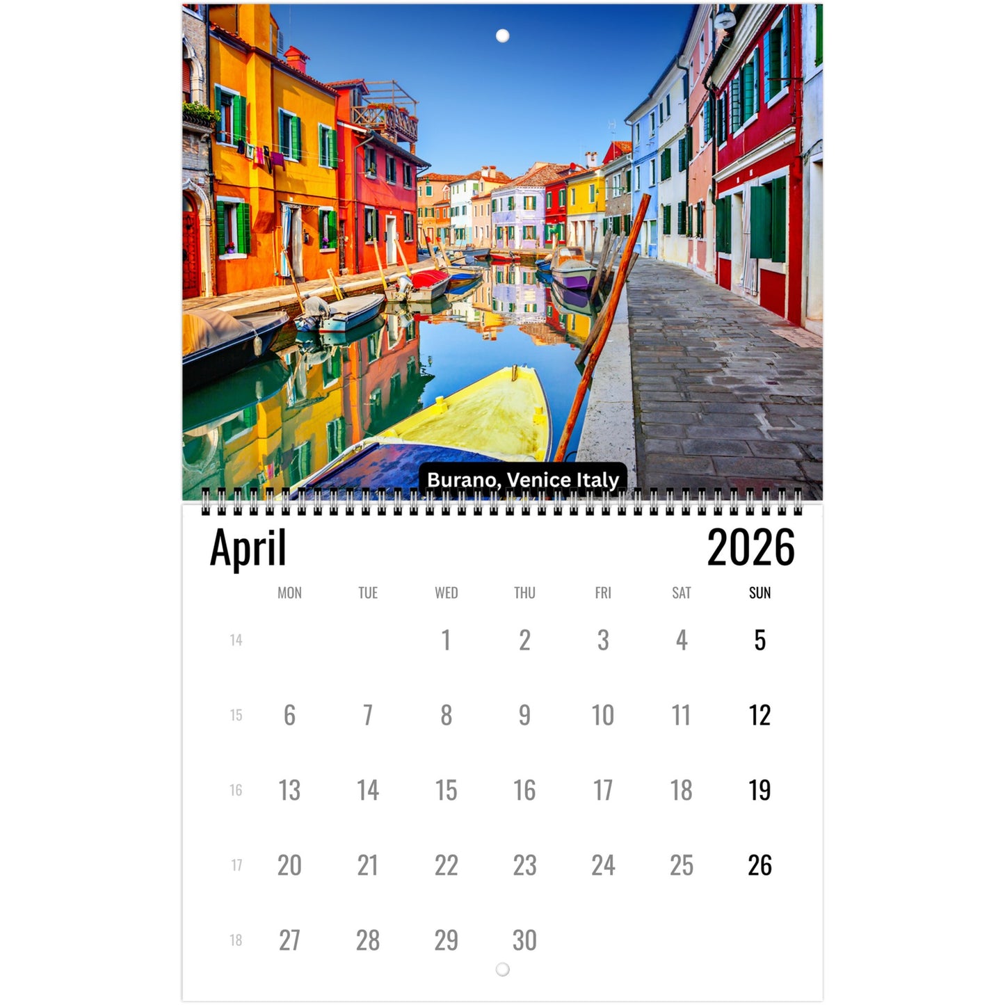 Italy Wall Calendar 2026