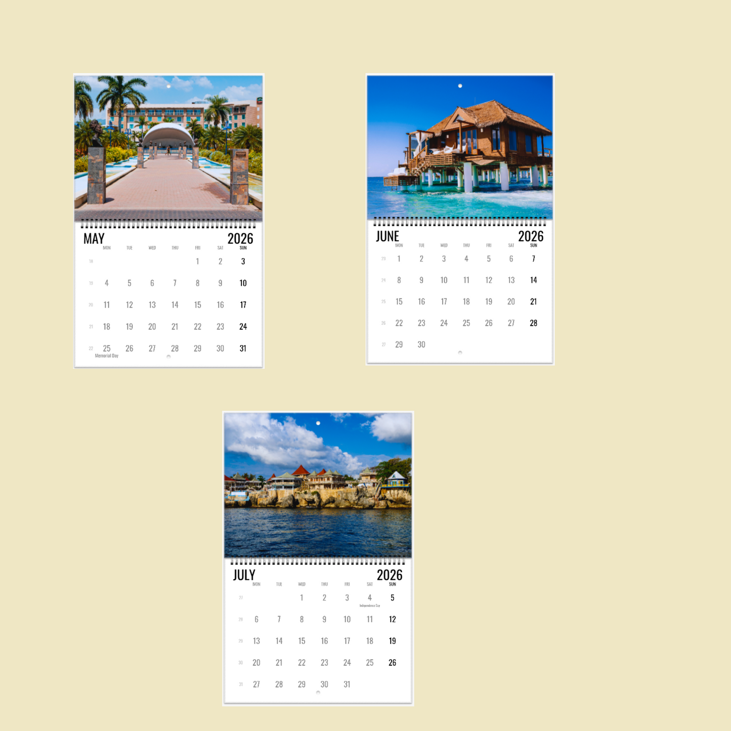 Jamaica Wall Calendar 2026