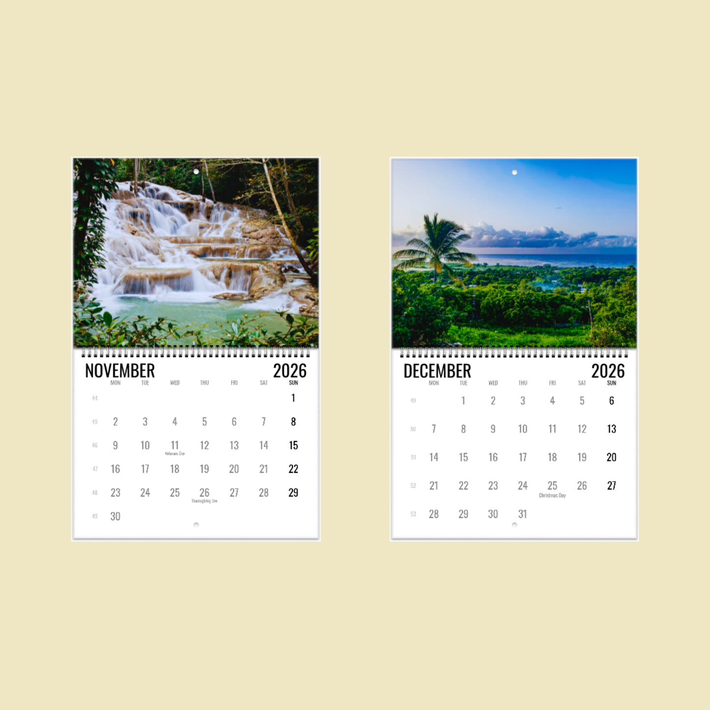 Jamaica Wall Calendar 2026