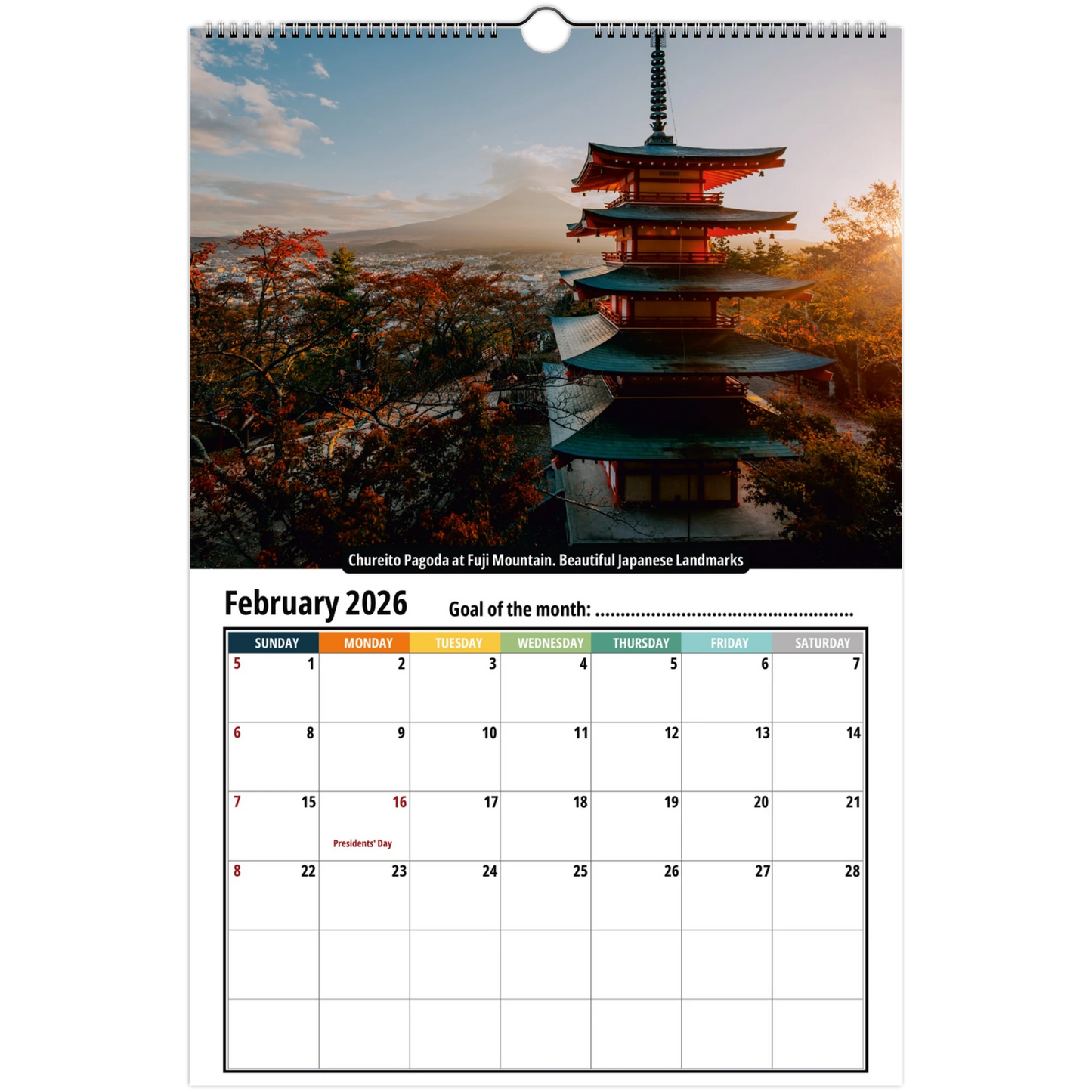 Japan Wall Calendar 2026