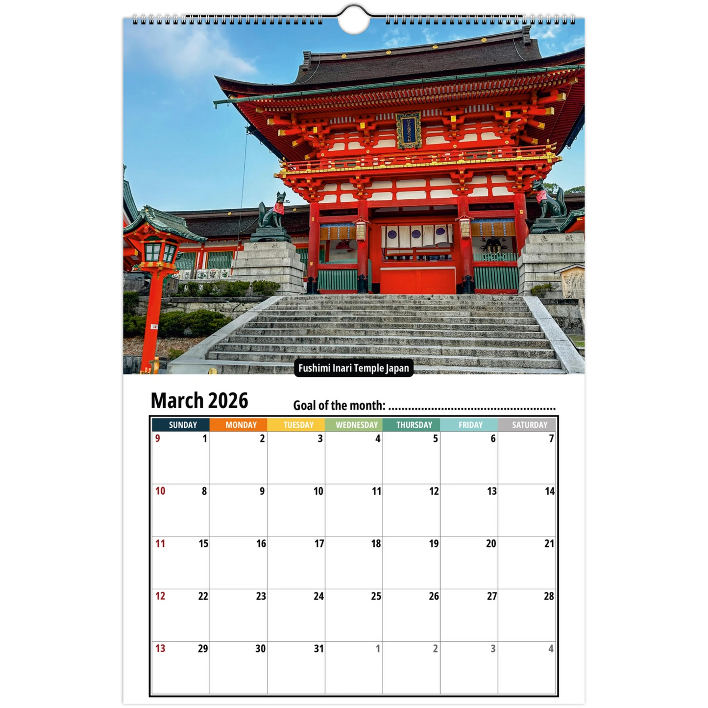 Japan Wall Calendar 2026