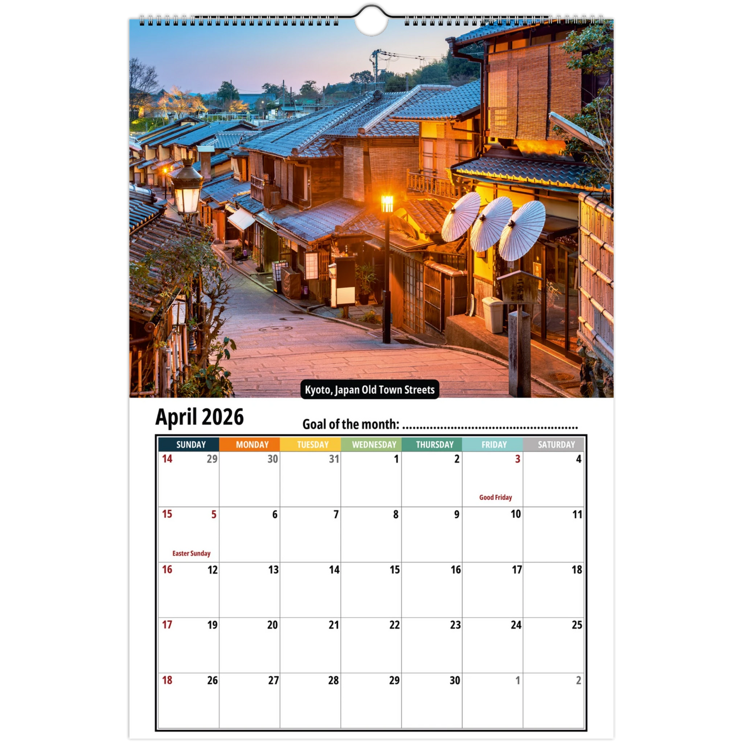 Japan Wall Calendar 2026