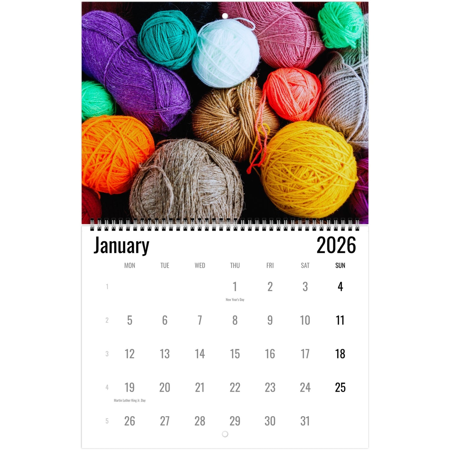 Knitting and Crochetting Wall Calendar 2026