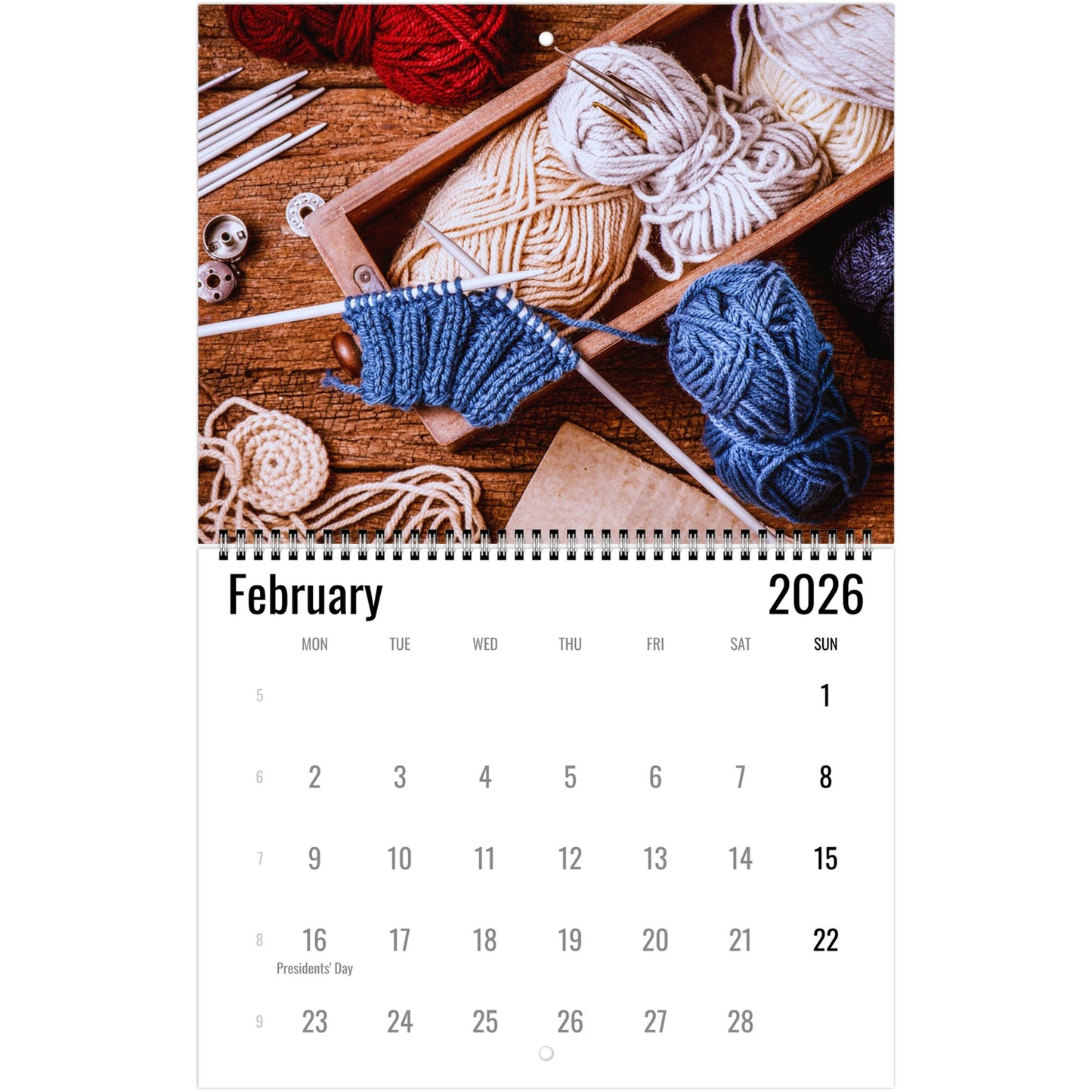 Knitting and Crochetting Wall Calendar 2026