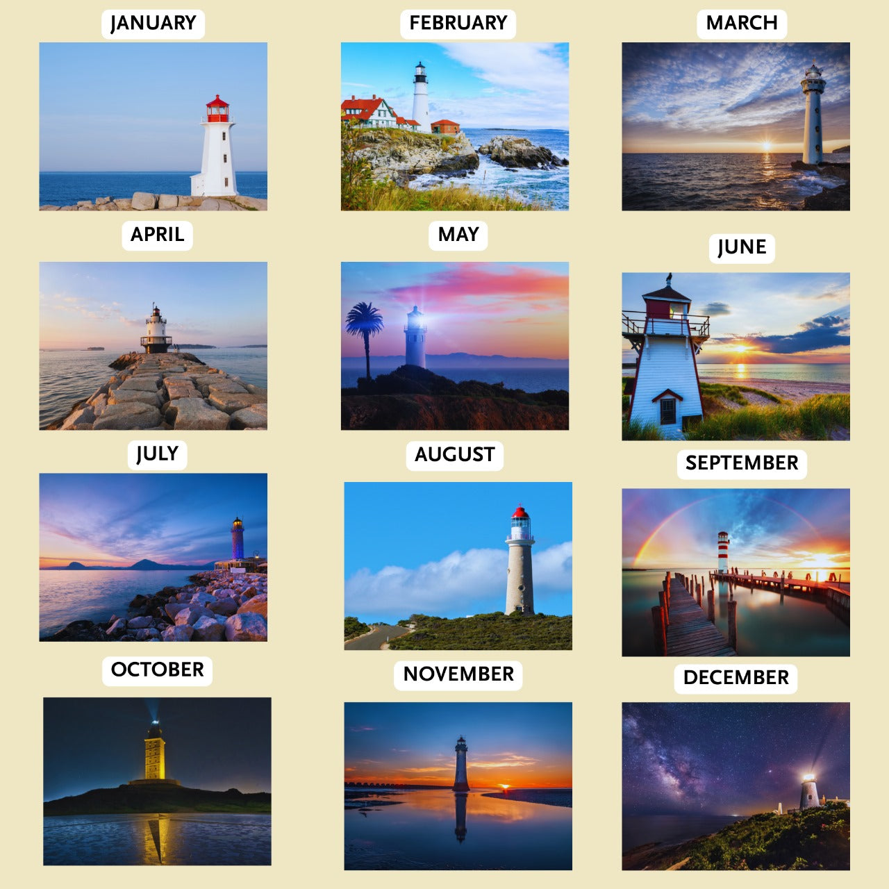 Lighthouse Calendar 2026