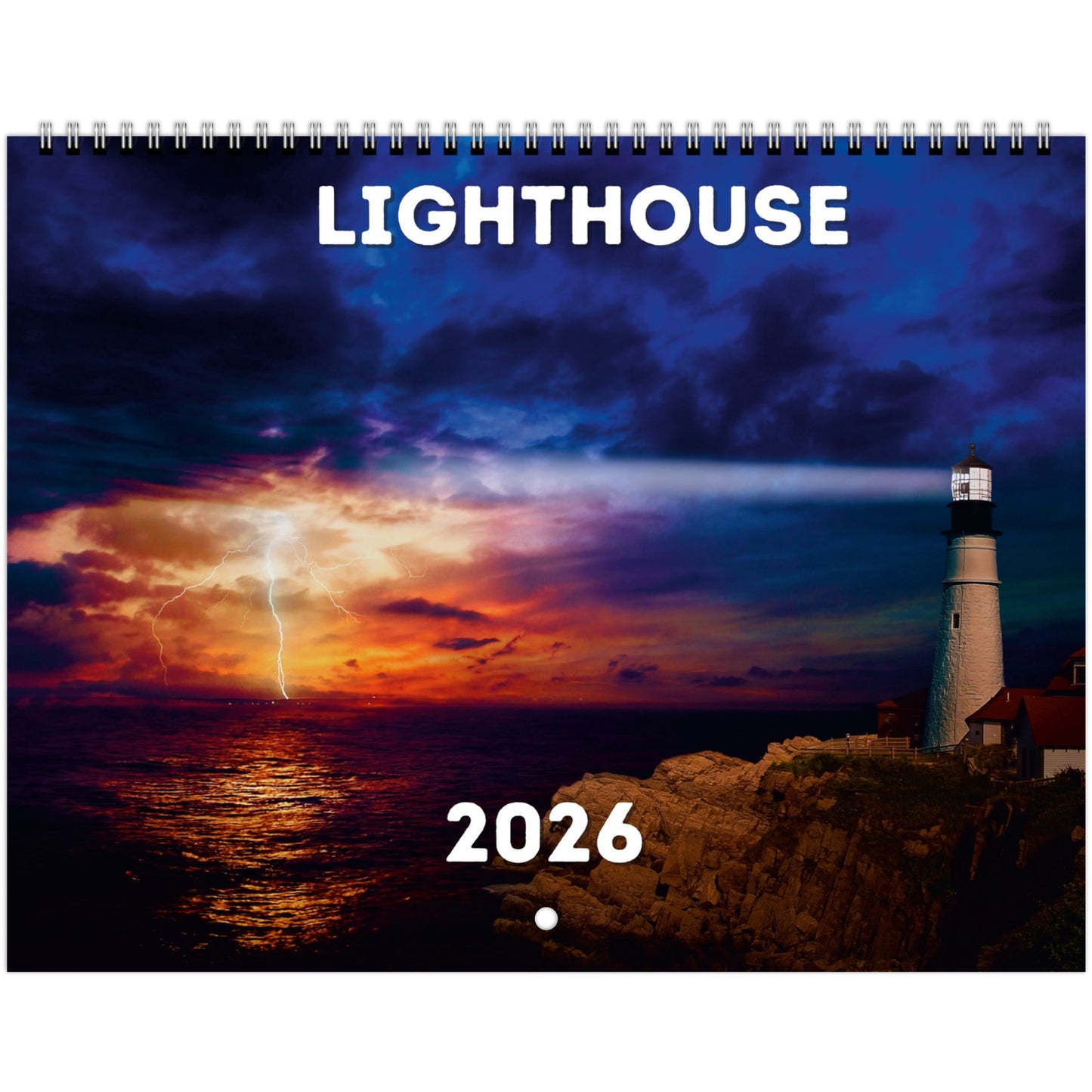Lighthouse Wall Calendar 2026
