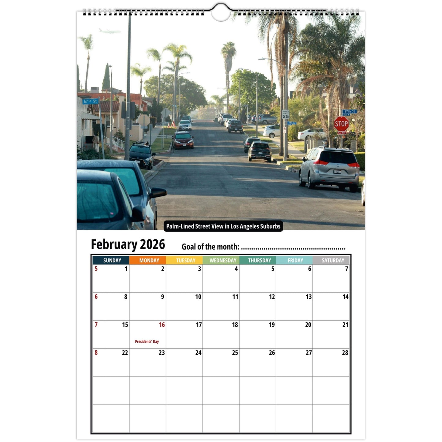 Los Angeles Wall Calendar 2026