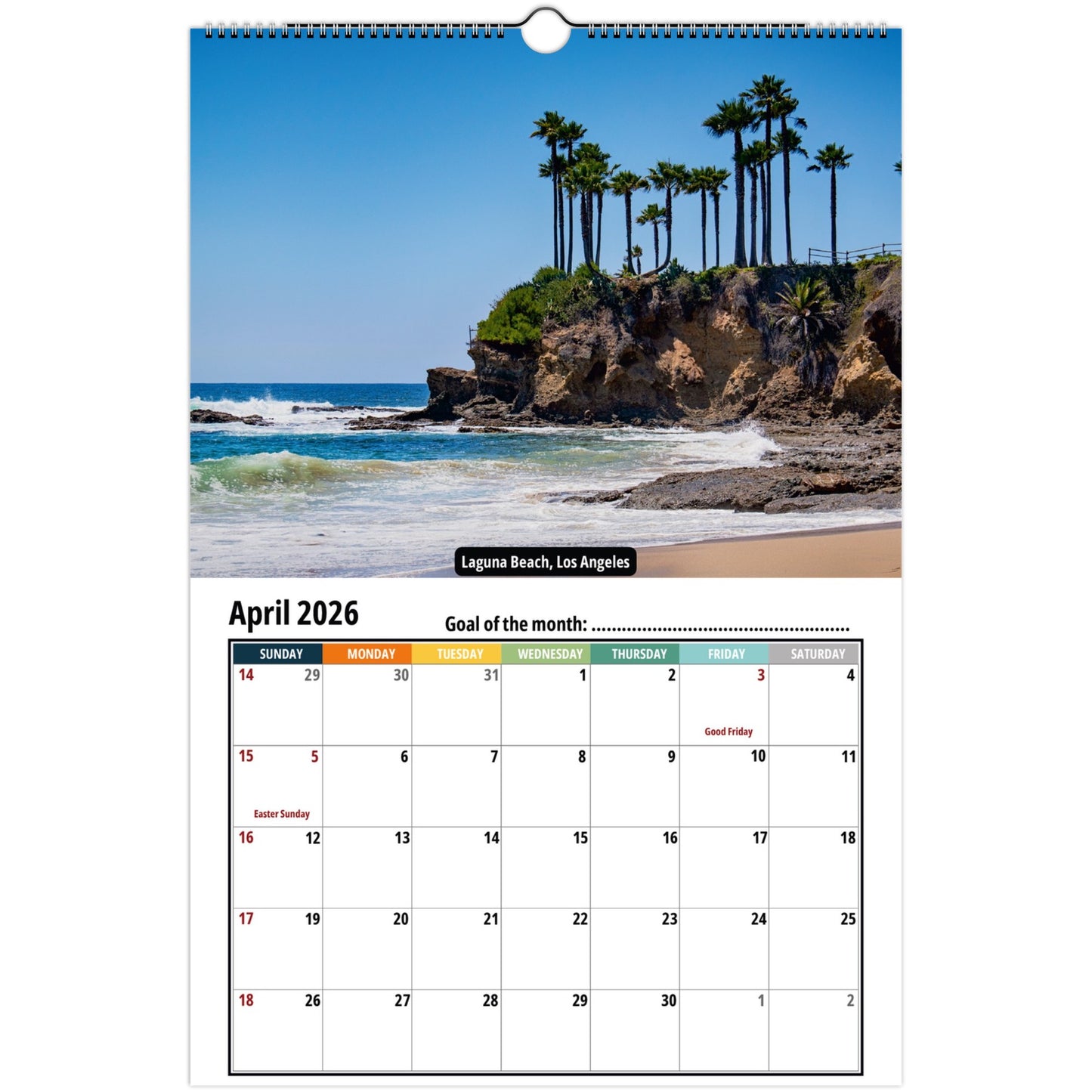 Los Angeles Wall Calendar 2026