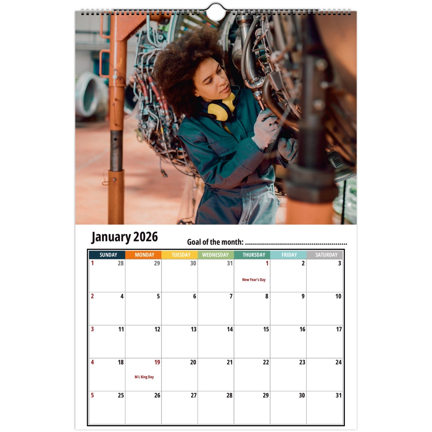 Mechanical Engineer Wall Calendar 2026