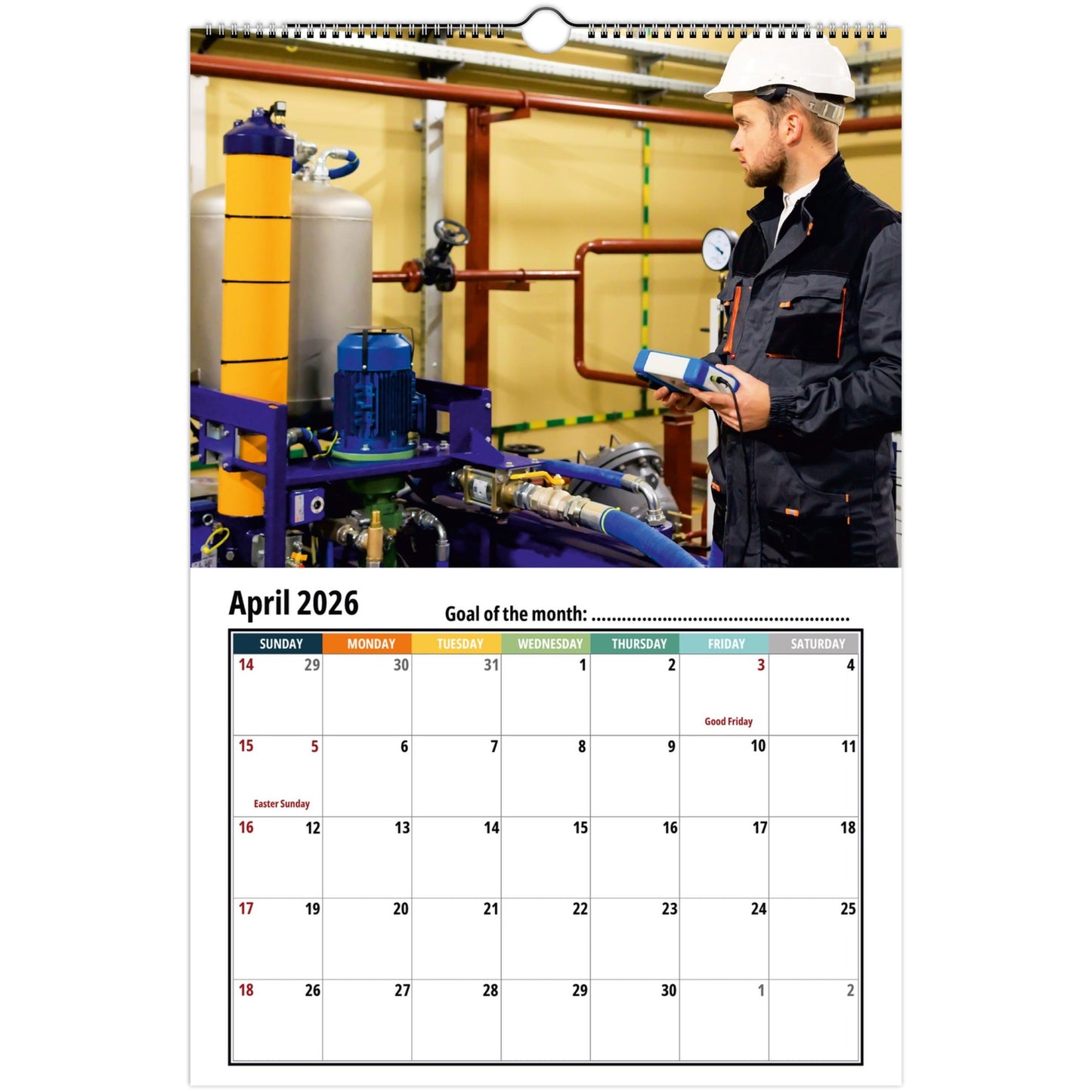 Mechanical Engineer Wall Calendar 2026