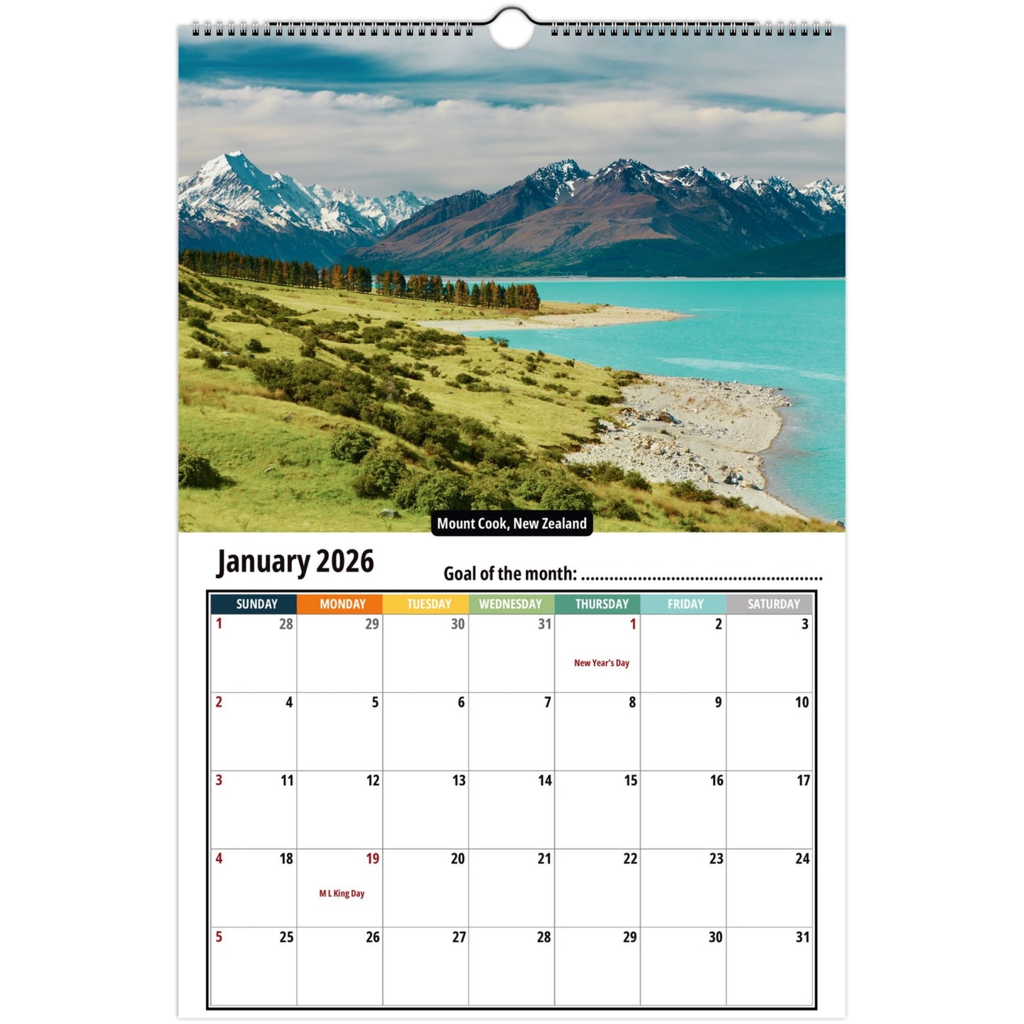 New Zealand Calendar 2026