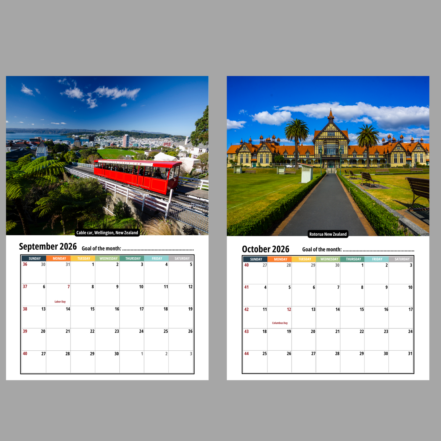 New Zealand Calendar 2026