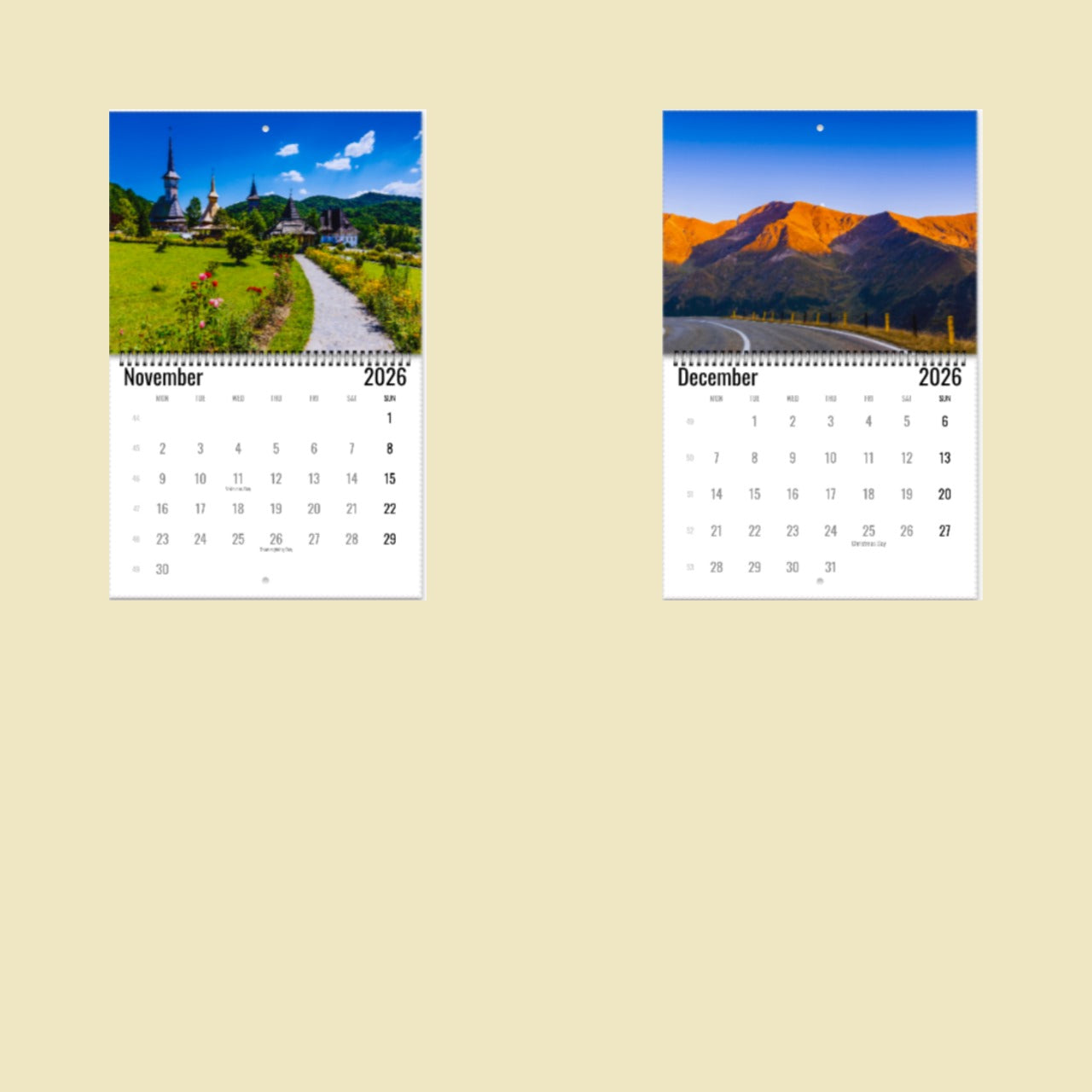 Romania Wall Calendar 2026