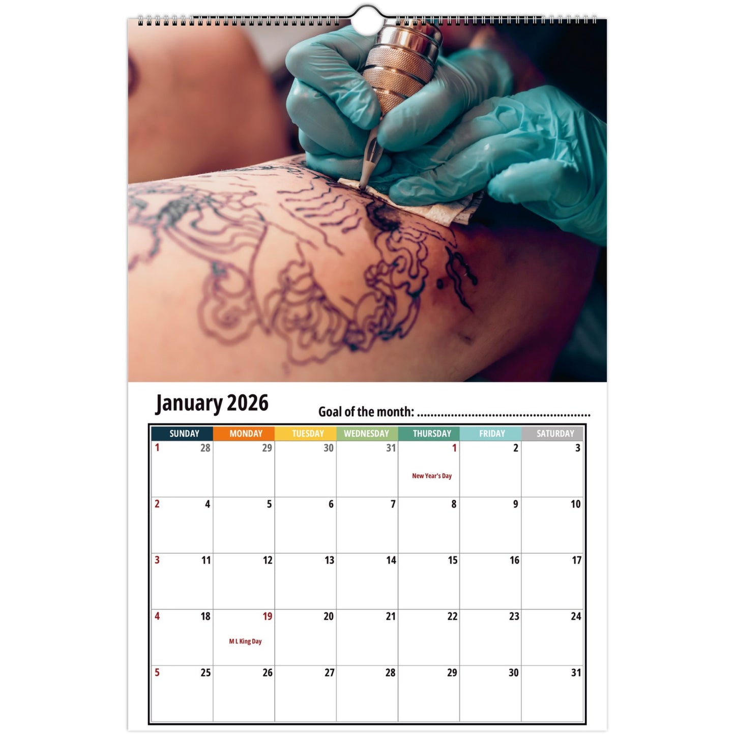 Tattoo Calendar 2026