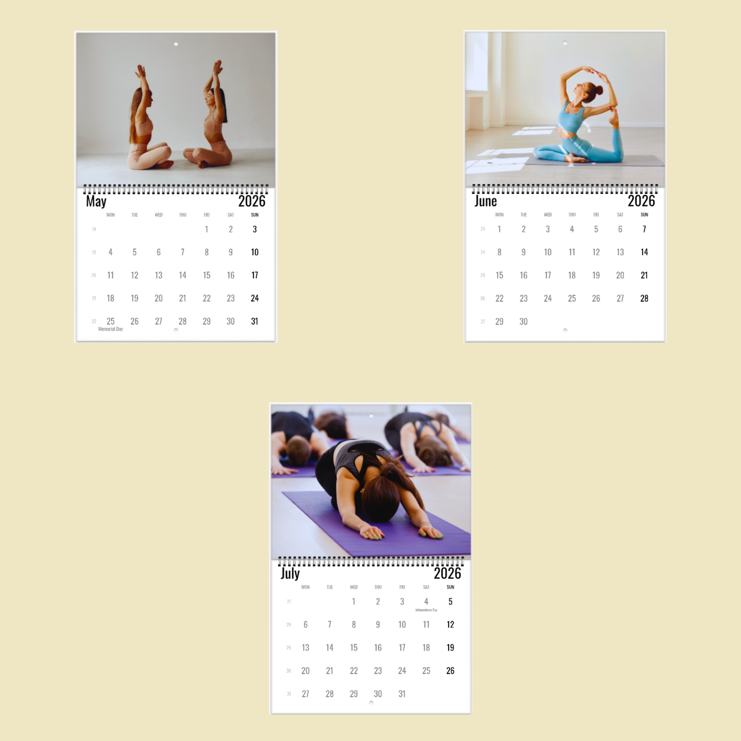 Yoga Wall Calendar 2026