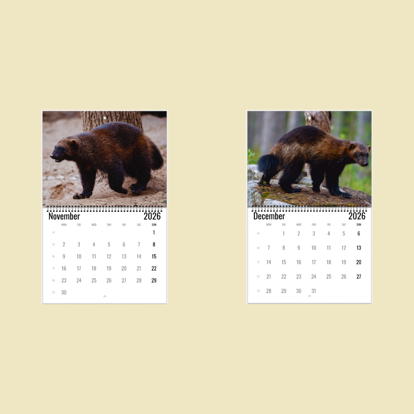 Wolverine Wall Calendar 2026