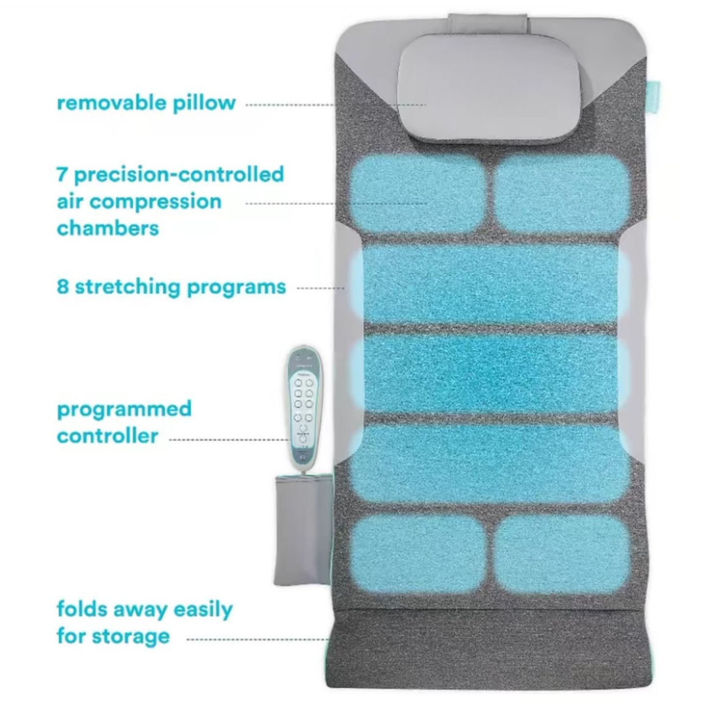 Air Compression Back Stretching Mat with 8 Programs